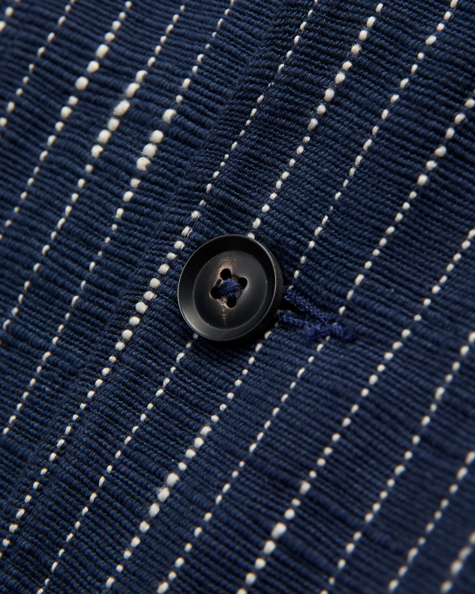 Ticking Stripe Study Jacket in Dark Indigo Ecru - Image 6