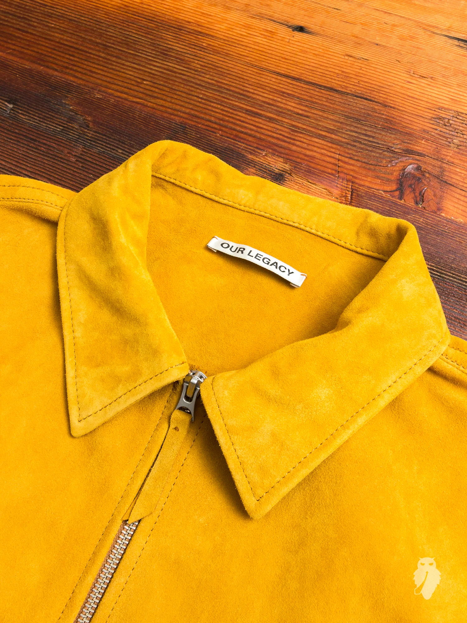 Suede Zip Shirt in Lion - Image 5