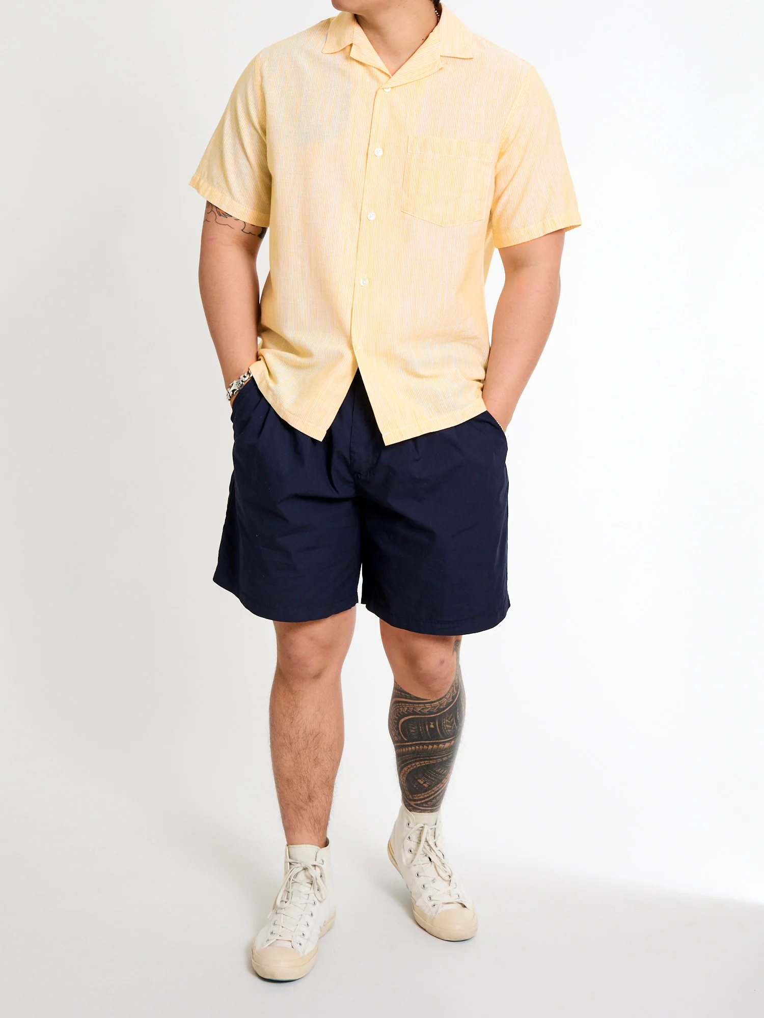Summer Blend Button-Up Shirt in Yellow - Image 11