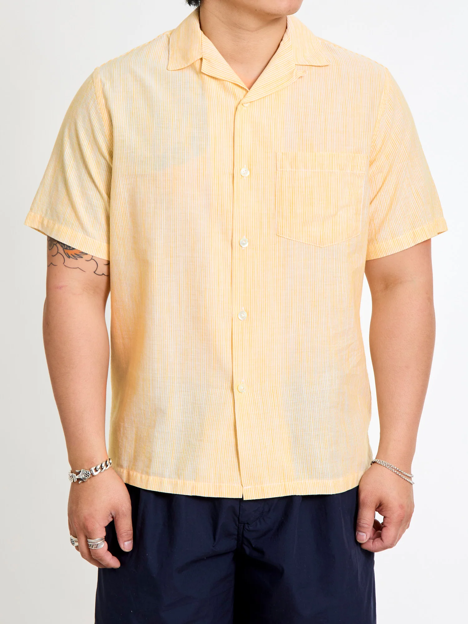 Summer Blend Button-Up Shirt in Yellow - Image 2
