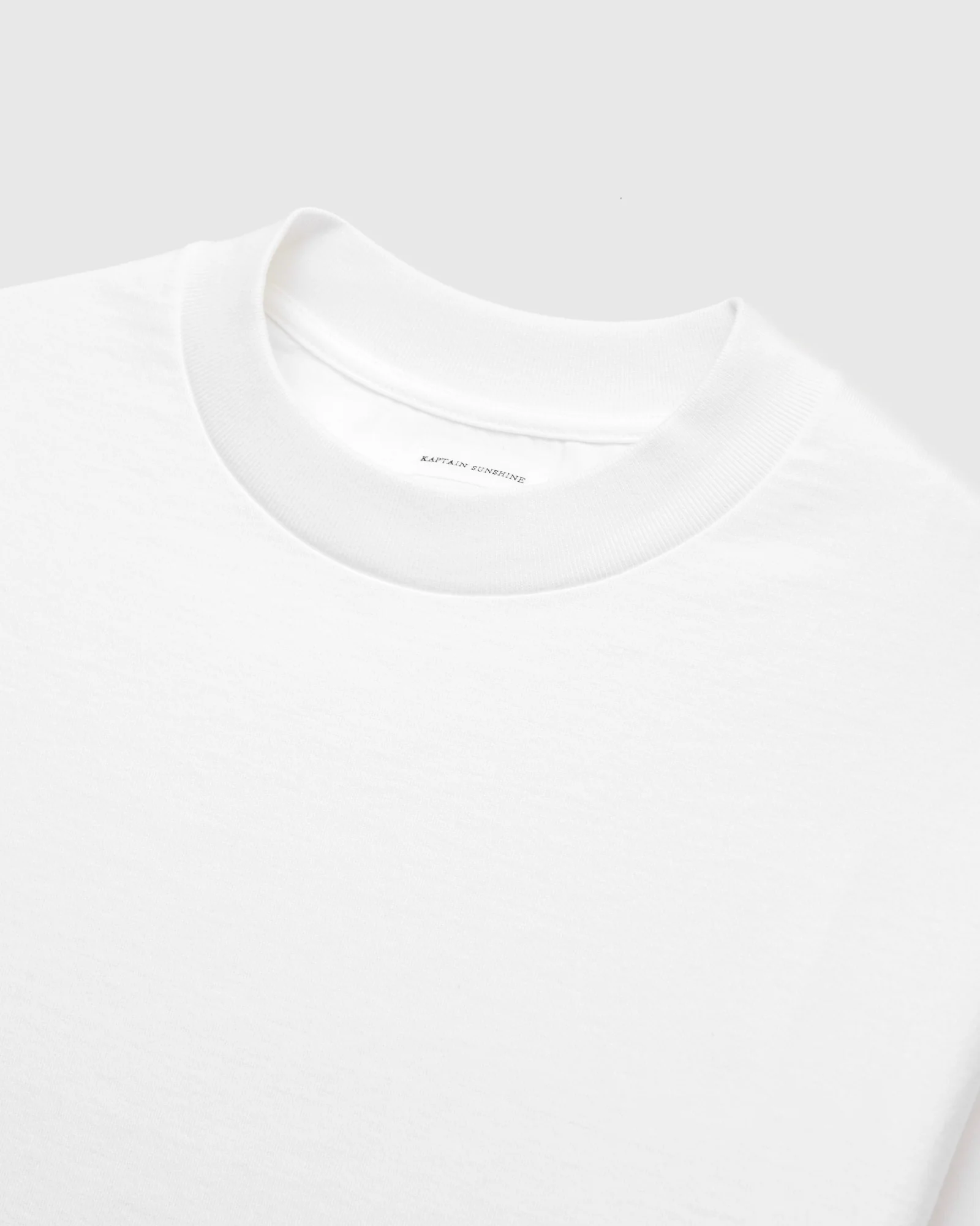 Suvin Supima Tube Half Sleeve T-Shirt in Off White - Image 3