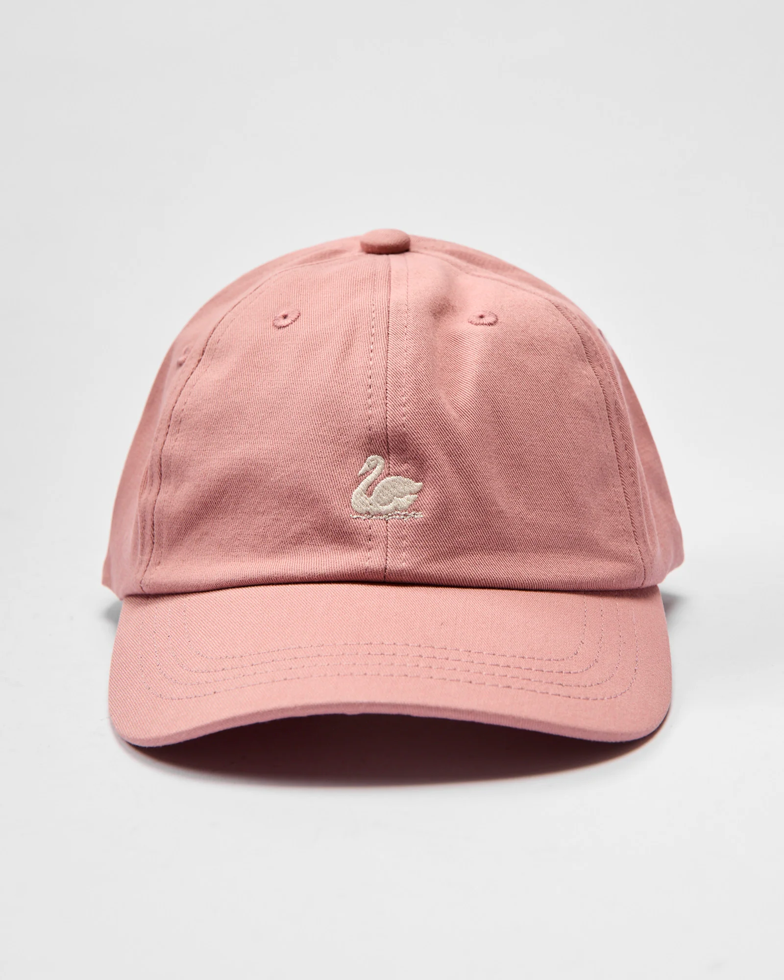 Swan Logo Cotton Twill Cap in Rosewood Nature - Image 2