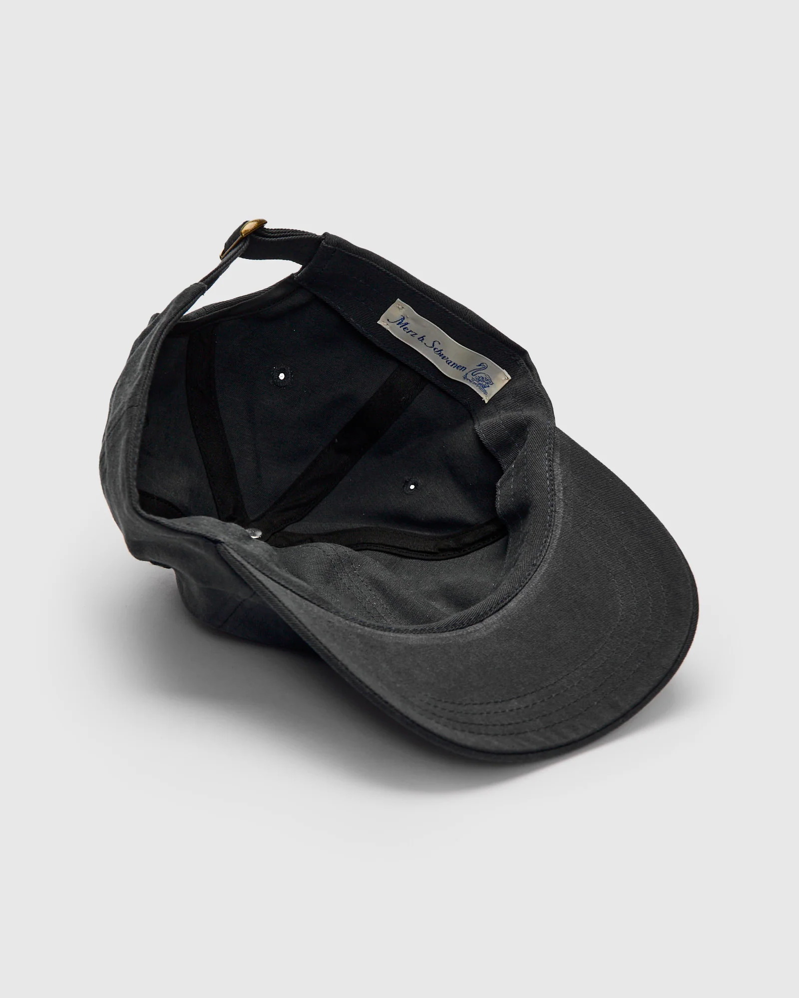 Swan Logo Cotton Twill Cap in Charcoal - Image 4