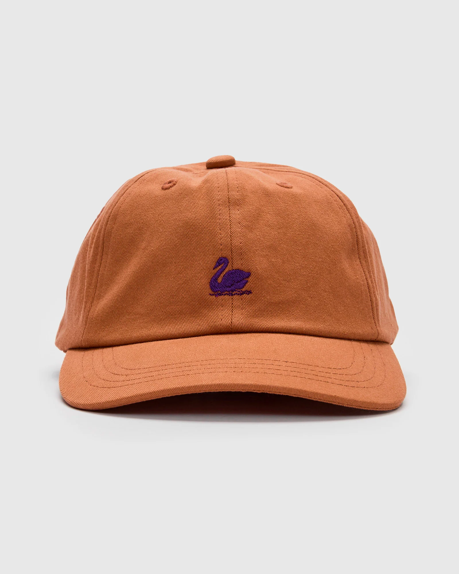 Swan Logo Cotton Twill Cap in Pumpkin - Image 2