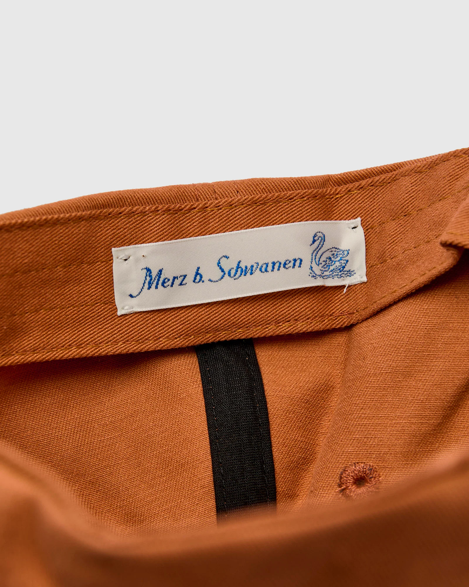 Swan Logo Cotton Twill Cap in Pumpkin - Image 6