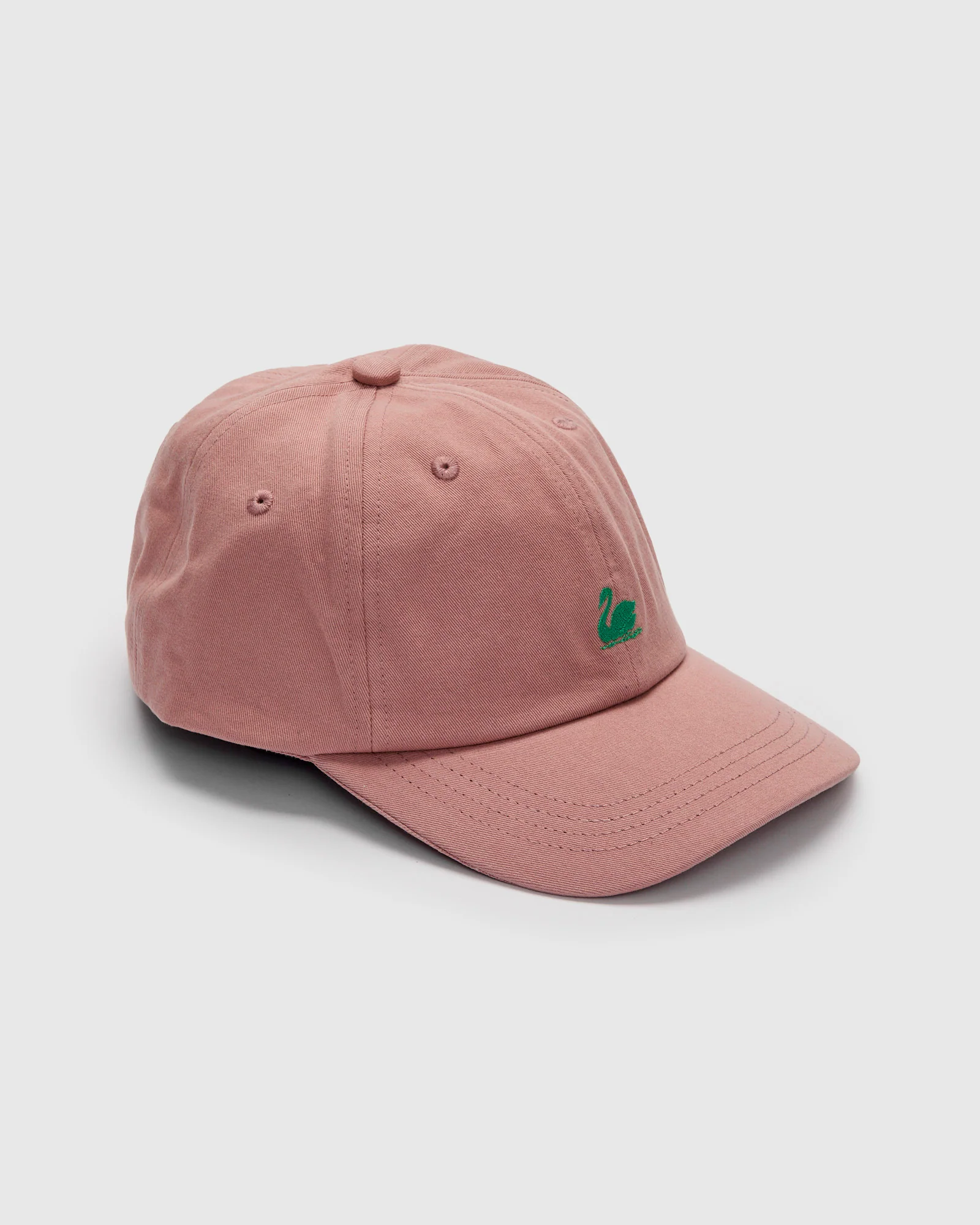 Swan Logo Gabardine Cap in Rosewood