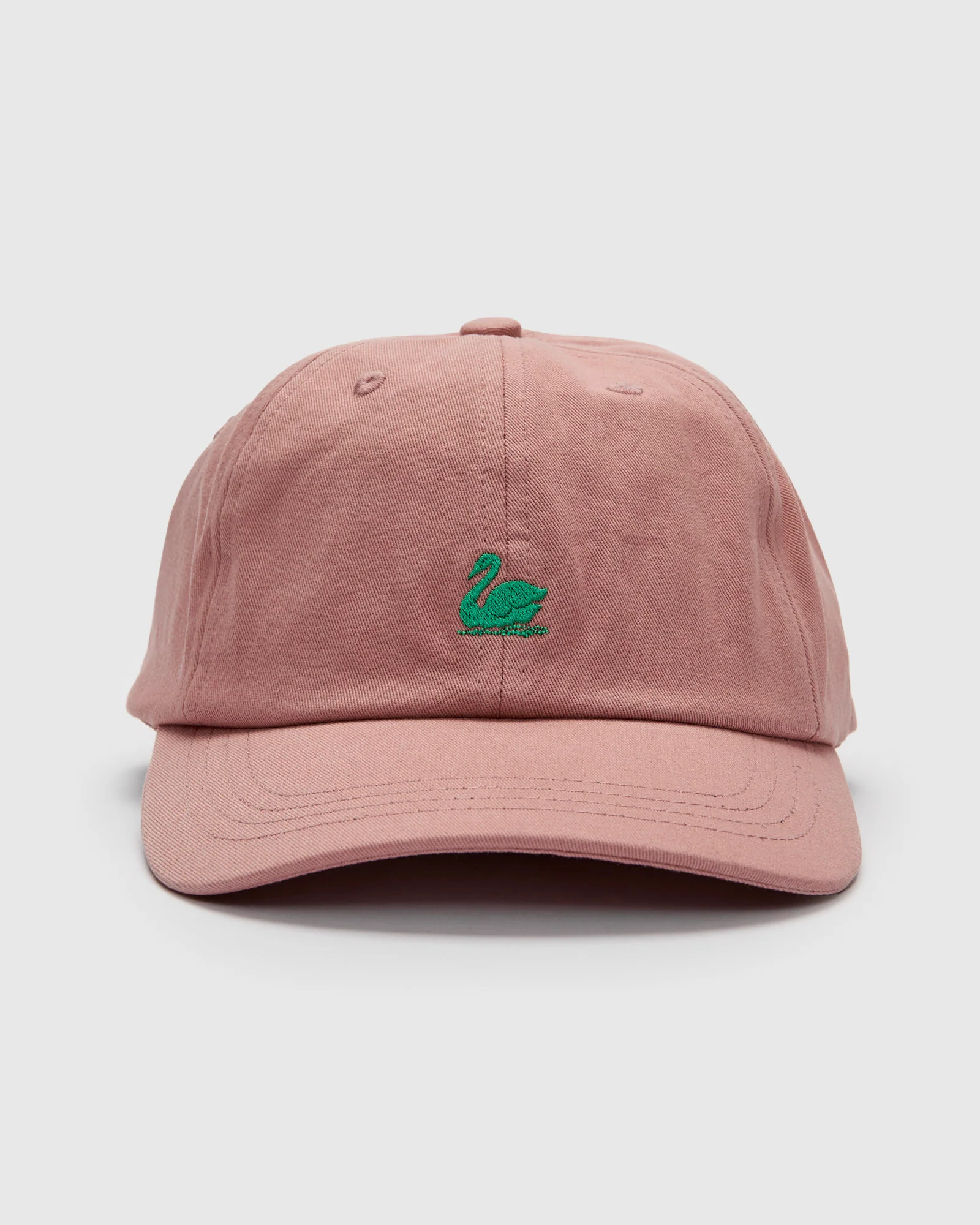 Swan Logo Gabardine Cap in Rosewood - Image 2
