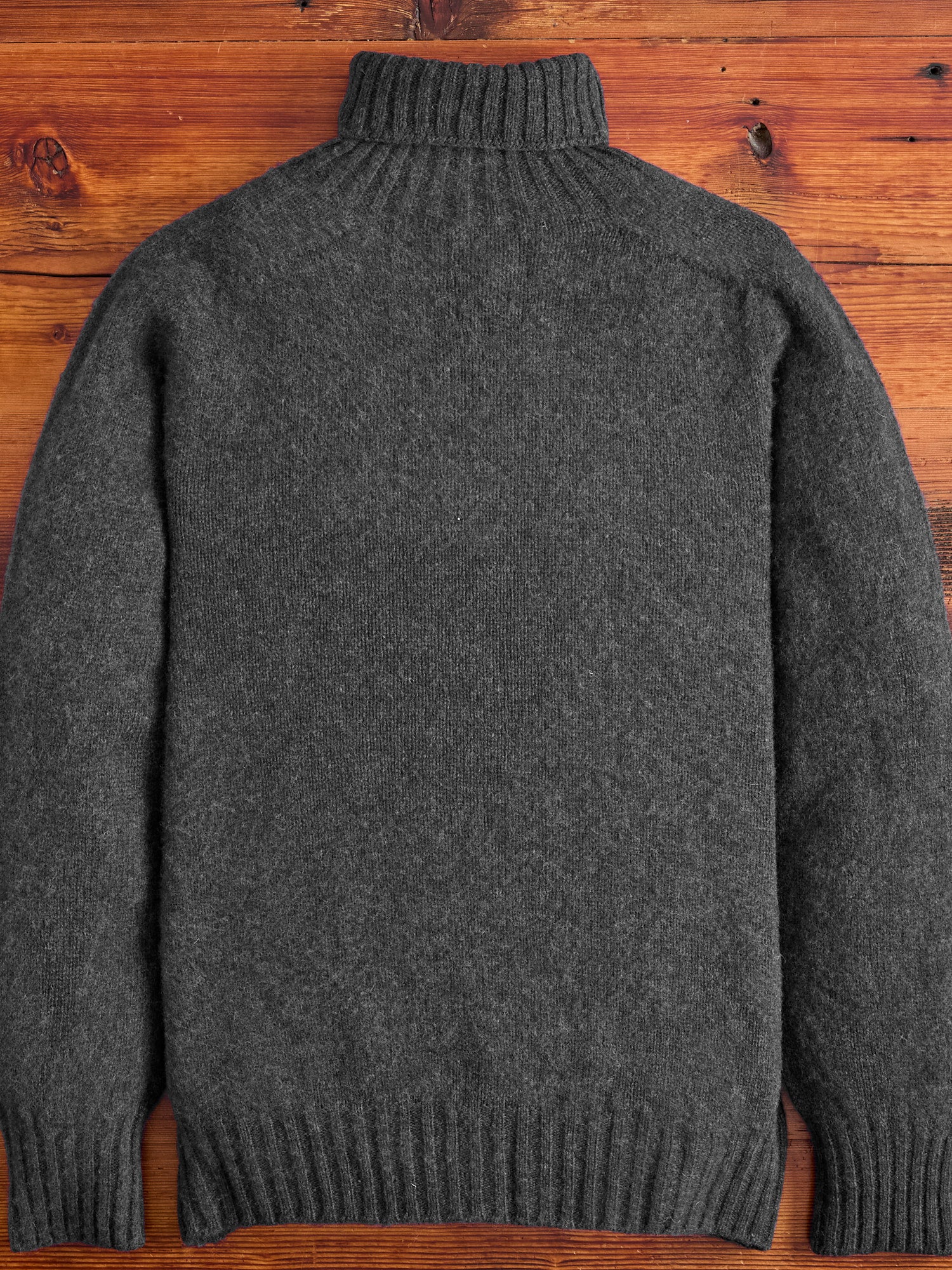 "Sylvester" Wool Turtleneck Sweater in Oxford - Image 3