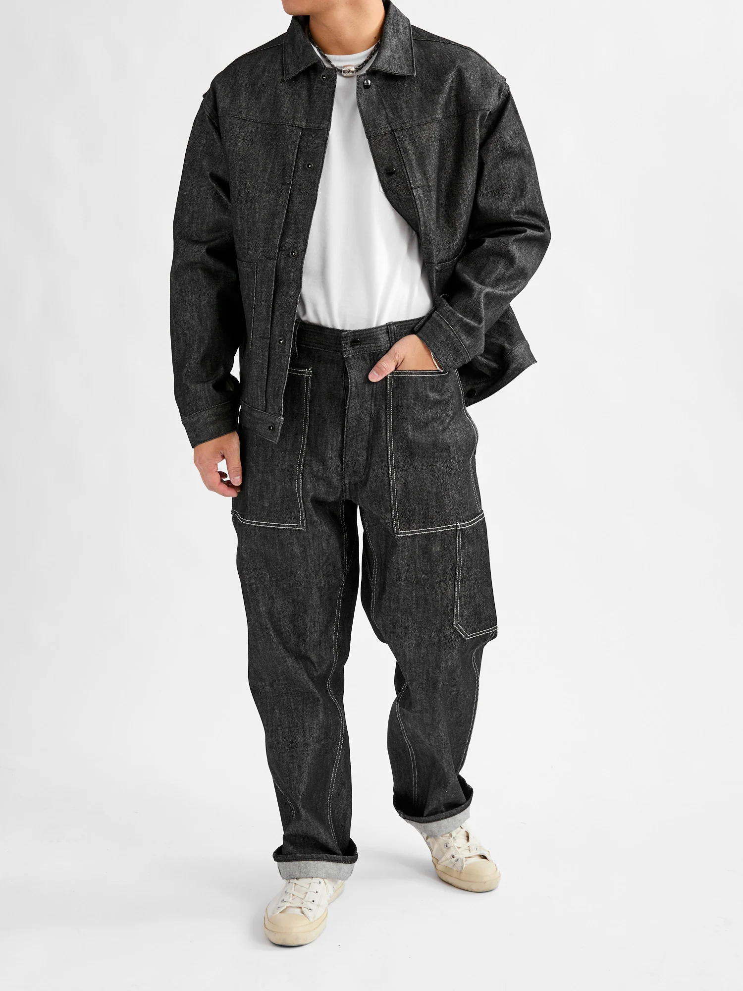 T.P. Landscaper Pants in Black Denim - Image 13