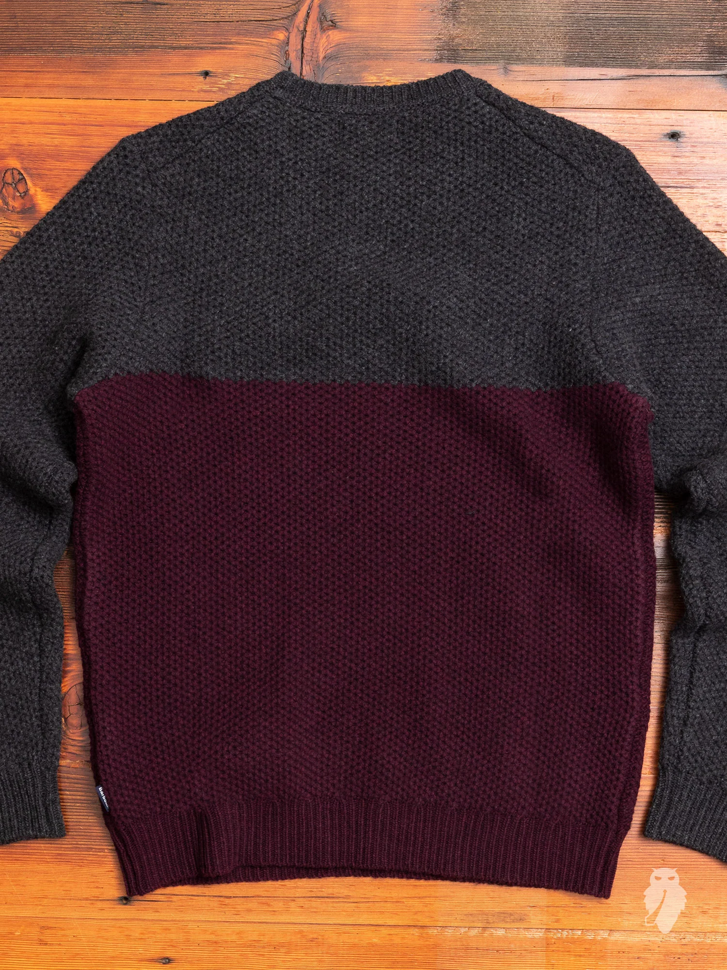 "Talon" Crewneck Sweater in Merlot - Image 7