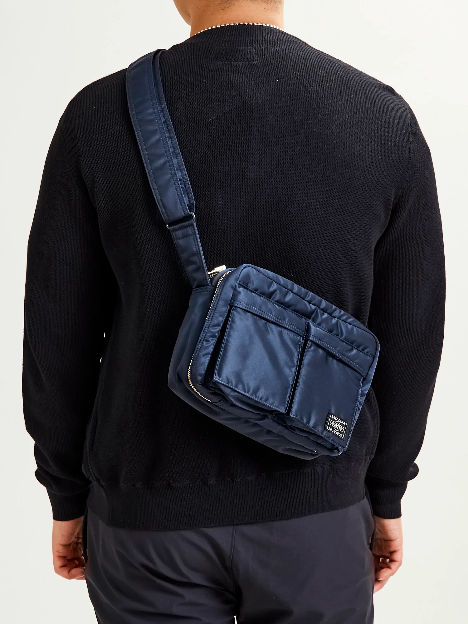 "Tanker" Shoulder Bag (S) in Iron Blue - Image 2