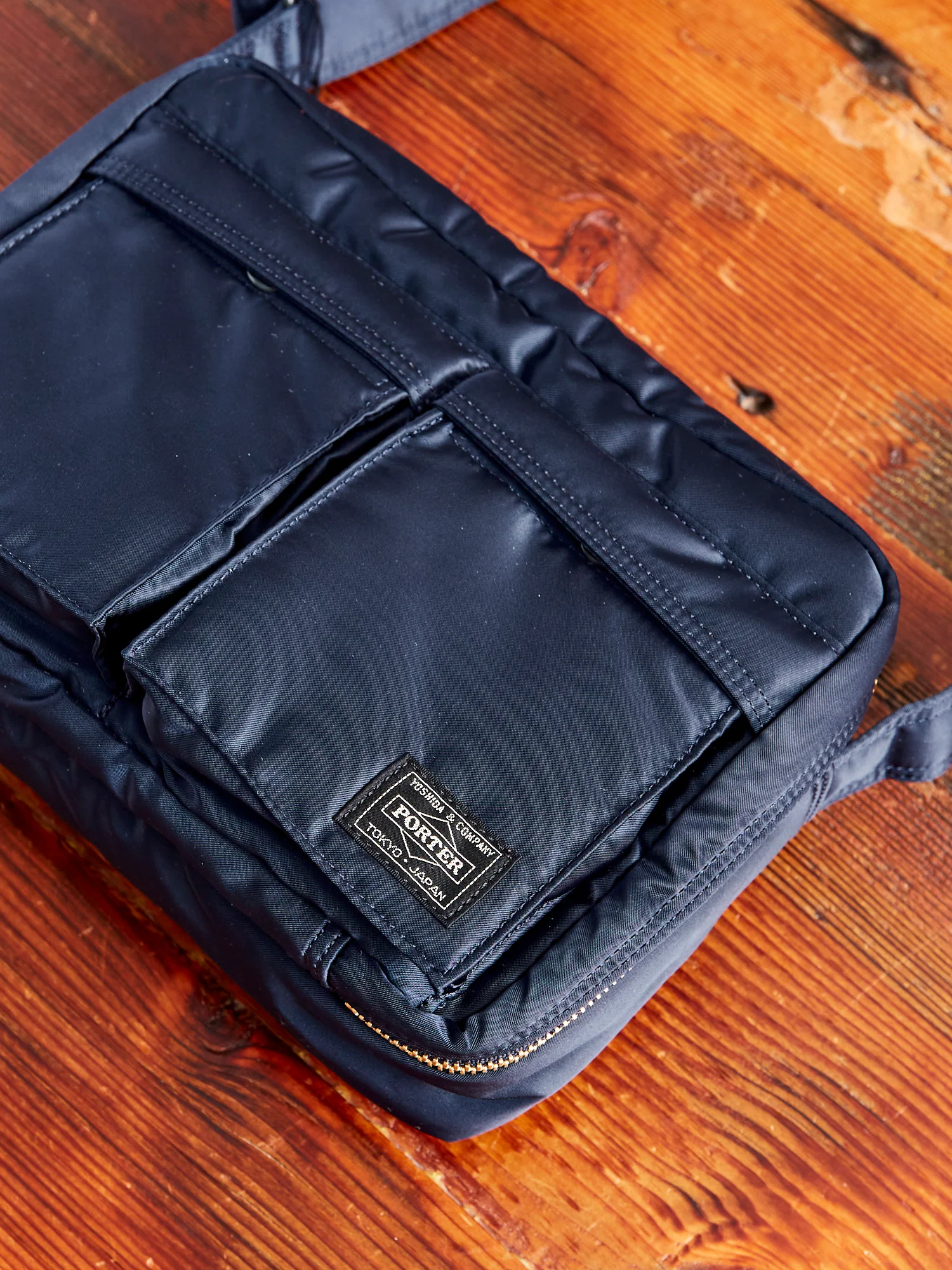 "Tanker" Shoulder Bag (S) in Iron Blue - Image 3