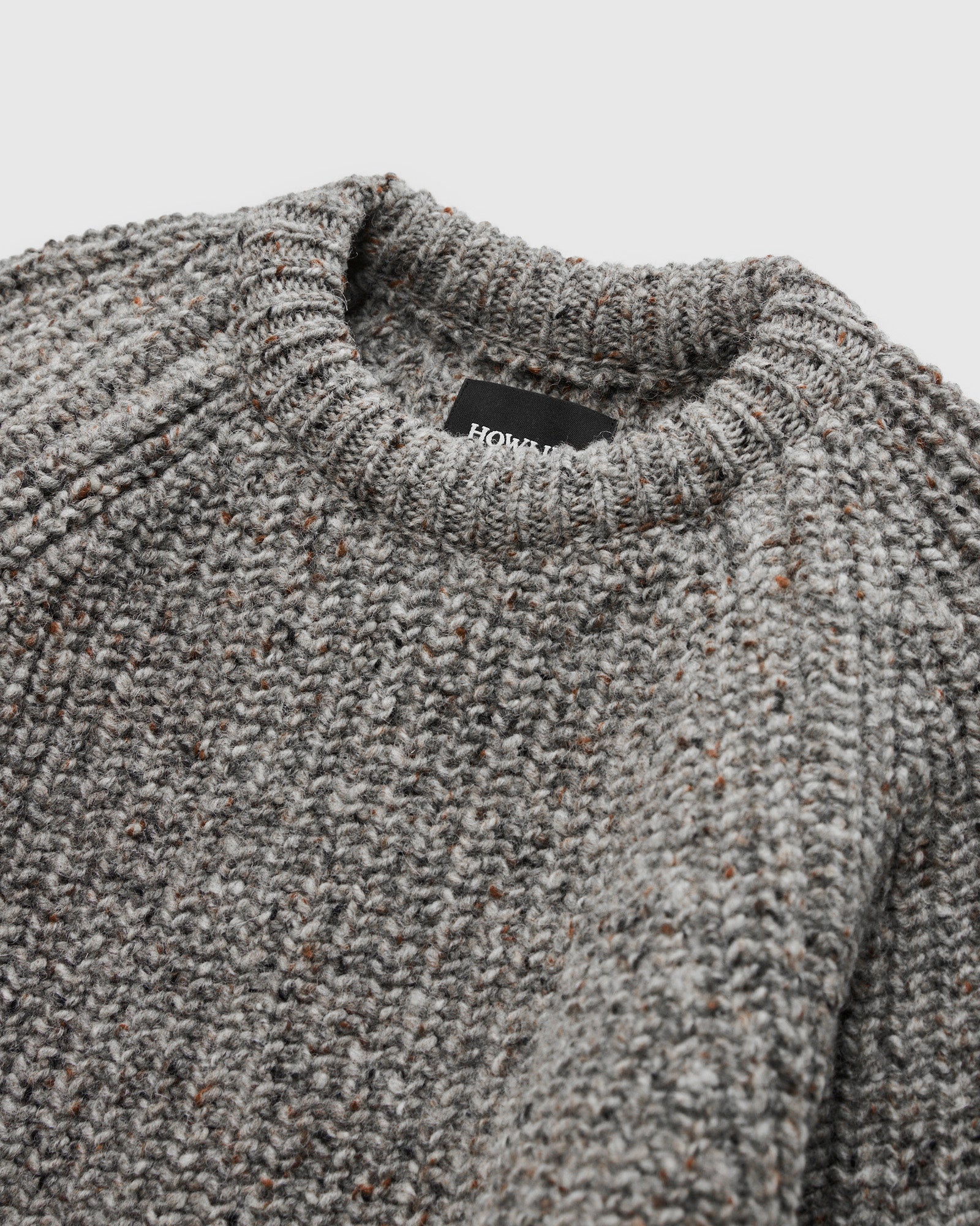 "Taste Of The Future" Wool Knit Sweater in Greymix - Image 4