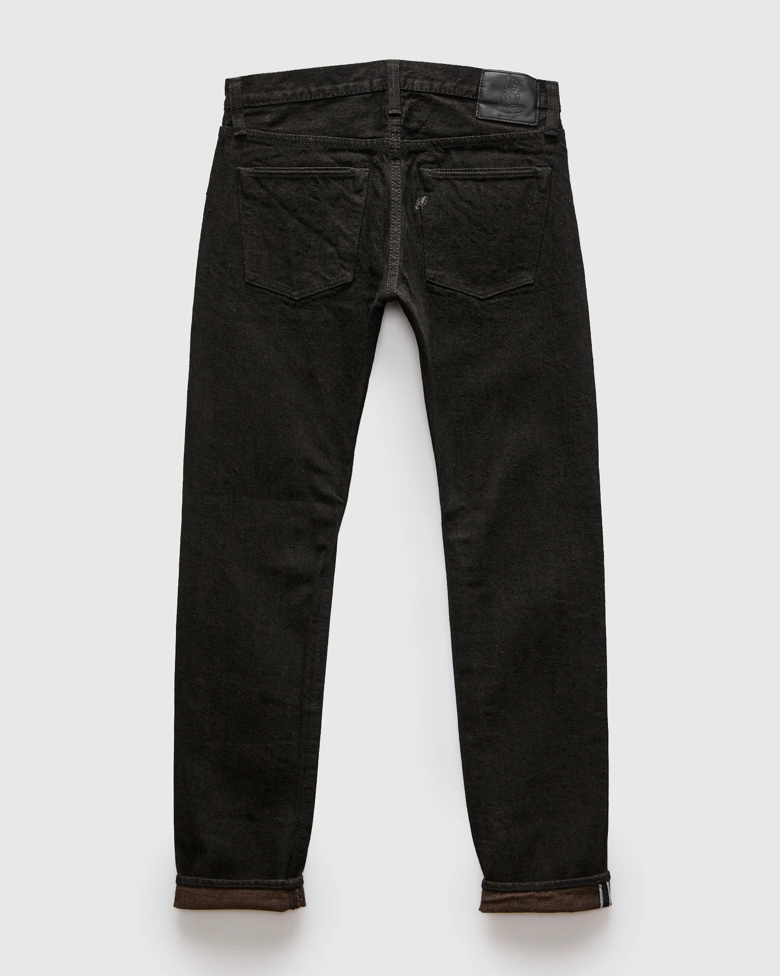 "Teacore Black x Brown" 14oz Rinsed Black Selvedge Denim - Slim Tapered Fit - Image 2