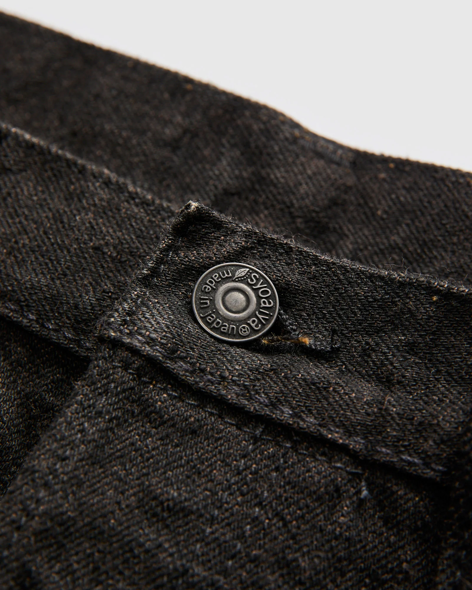 "Teacore Black x Brown" 14oz Rinsed Black Selvedge Denim - Slim Tapered Fit - Image 6