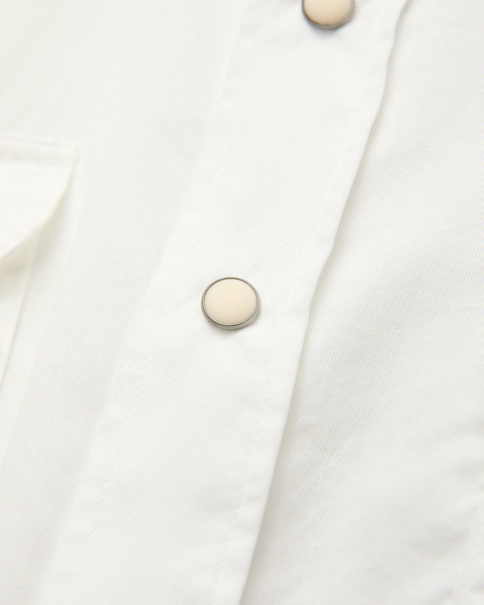 Tencel Gabardine Pearlsnap Shirt in Natural - Image 5