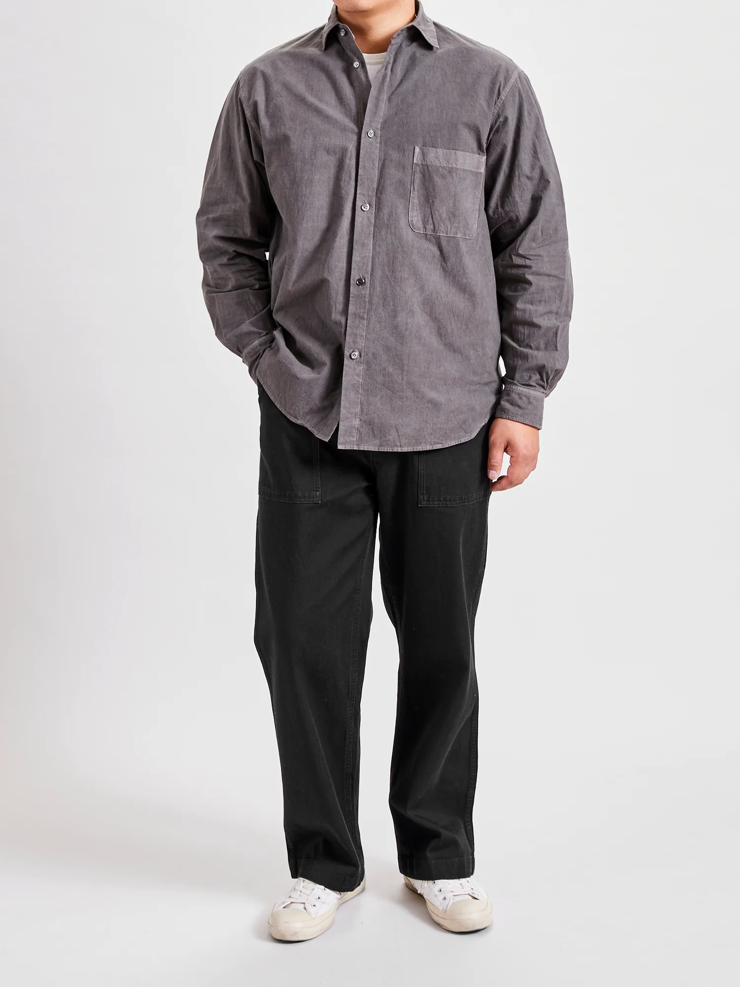 Tencel Twill Fatigue Pants in Black - Image 12