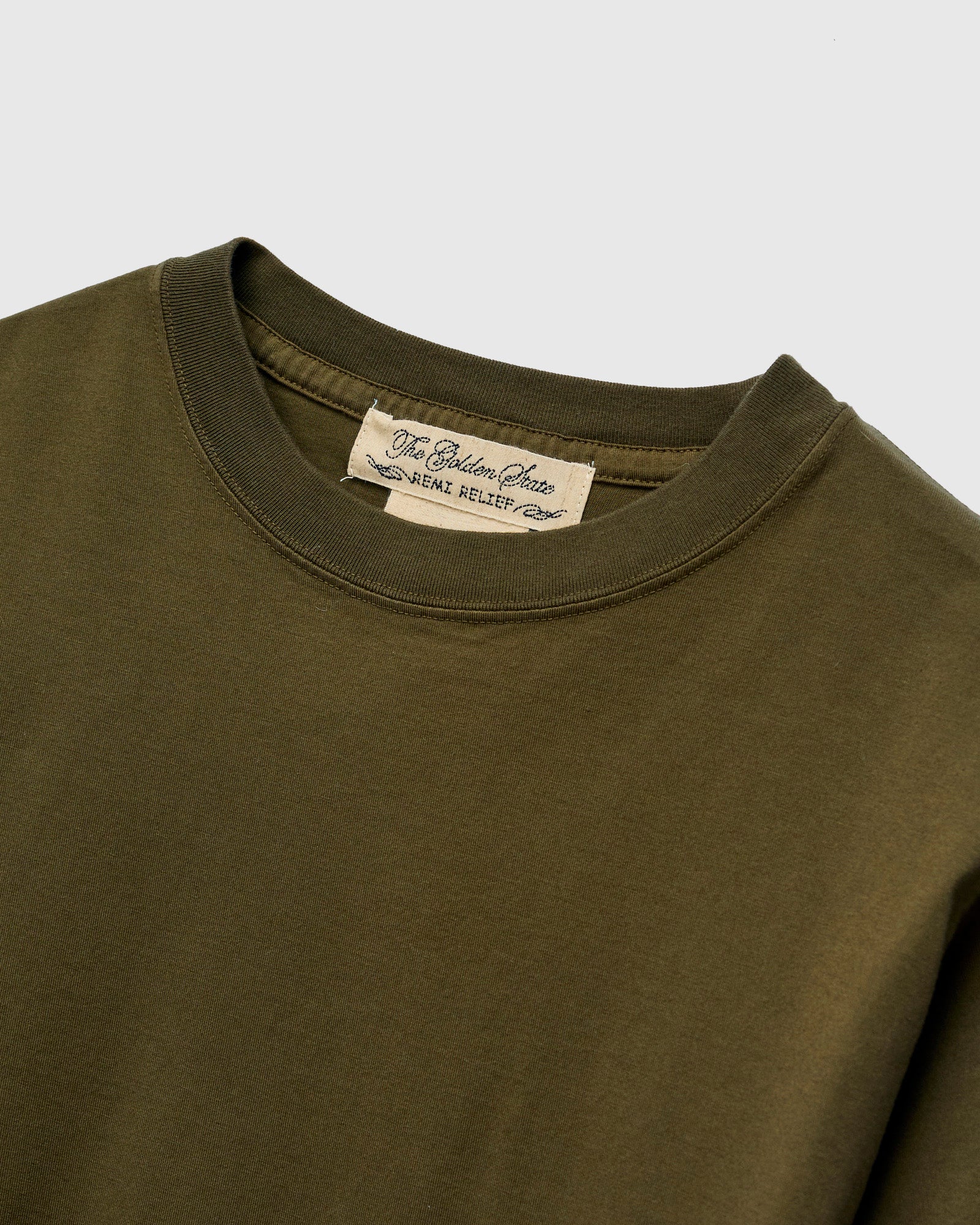 Tenjiku Jersey T-Shirt in Olive - Image 3