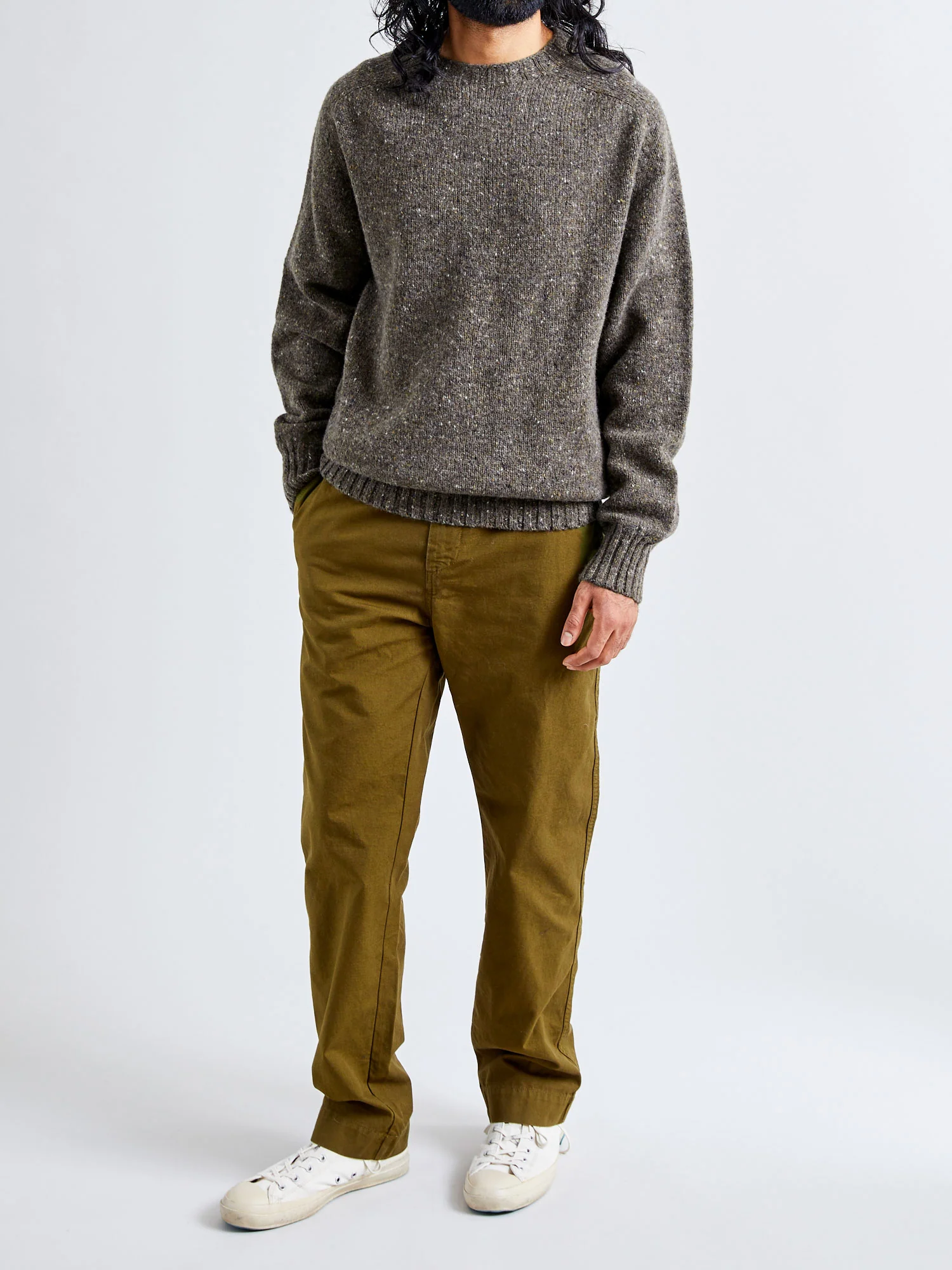"Terry" Wool Sweater in Brownie - Image 7