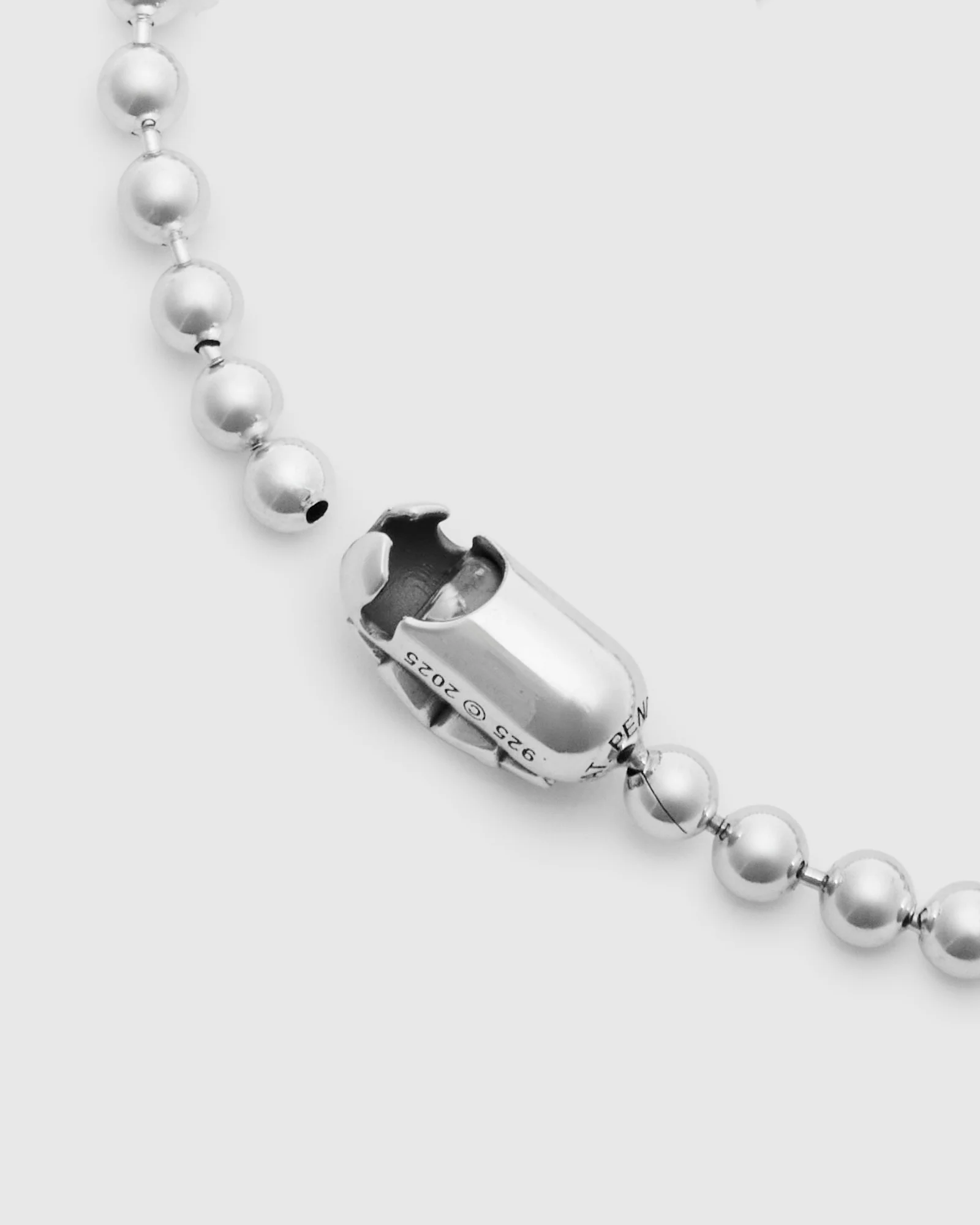Triple Cutout Poplock Necklace Size B in Sterling Silver - Image 4