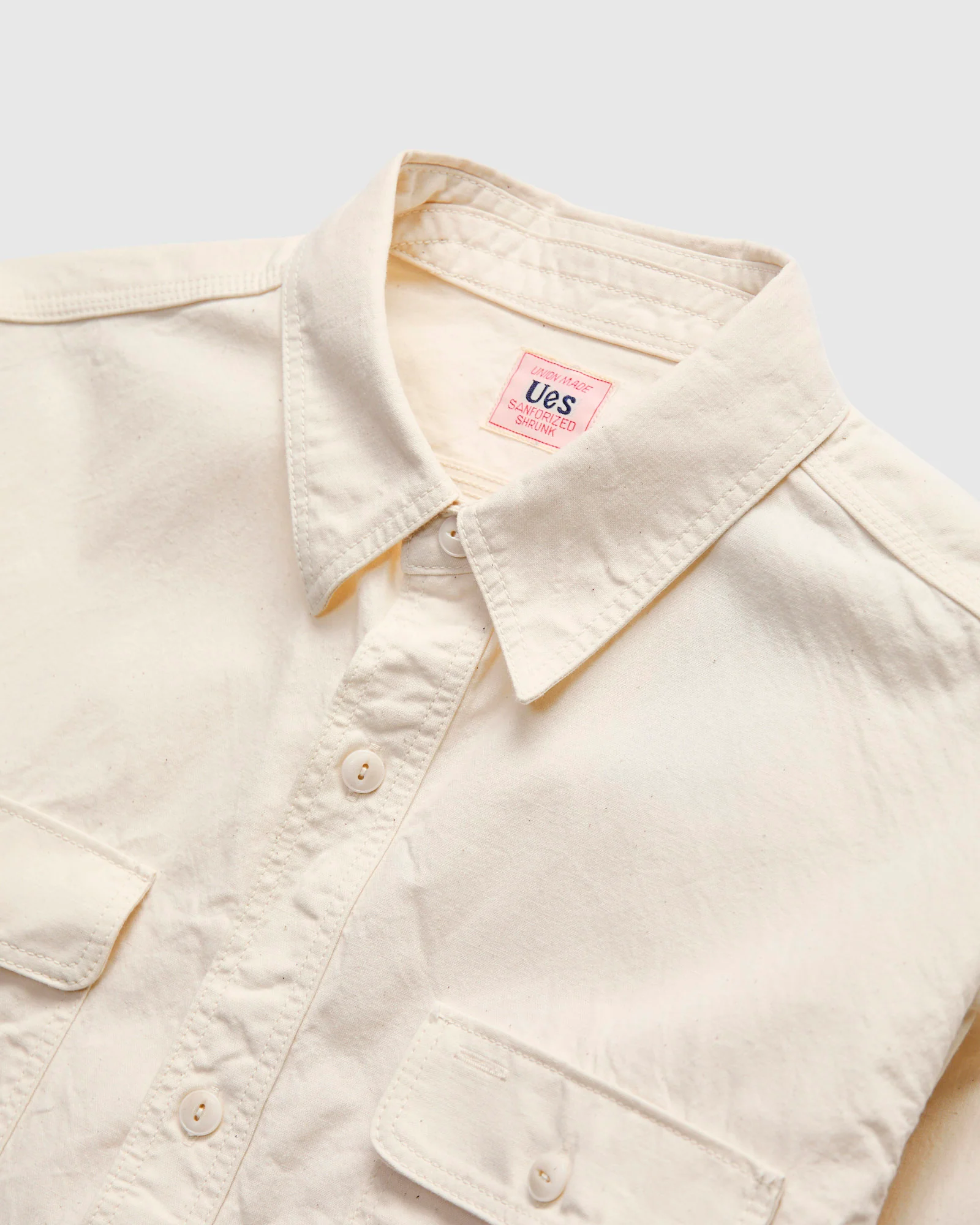 Triple Stitch Work Shirt in Off White - Image 3