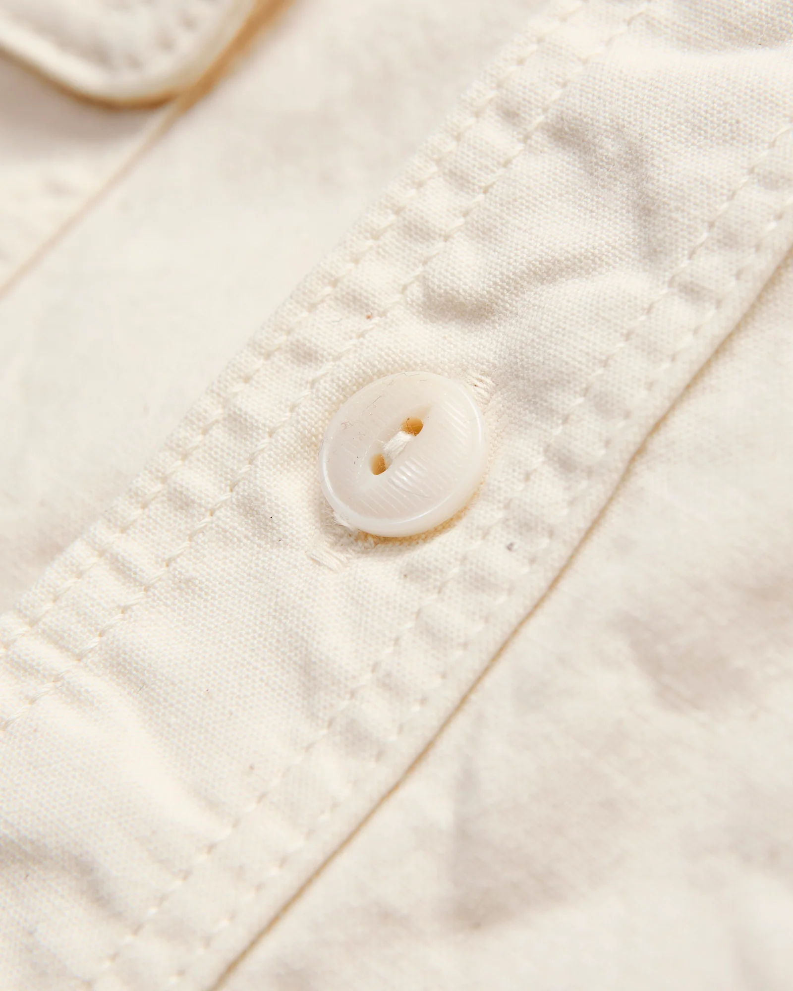 Triple Stitch Work Shirt in Off White - Image 4