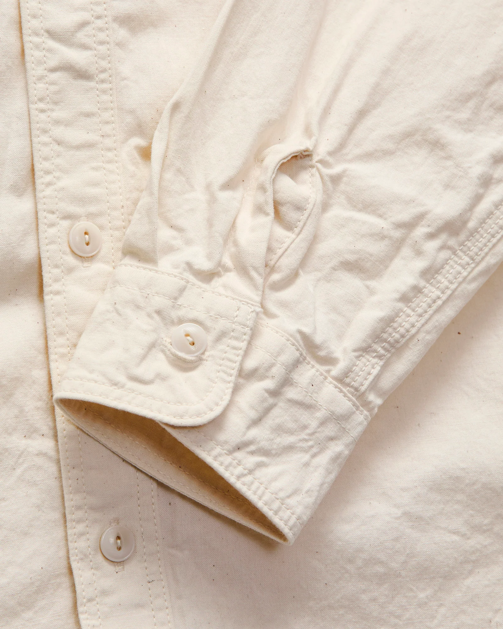 Triple Stitch Work Shirt in Off White - Image 5