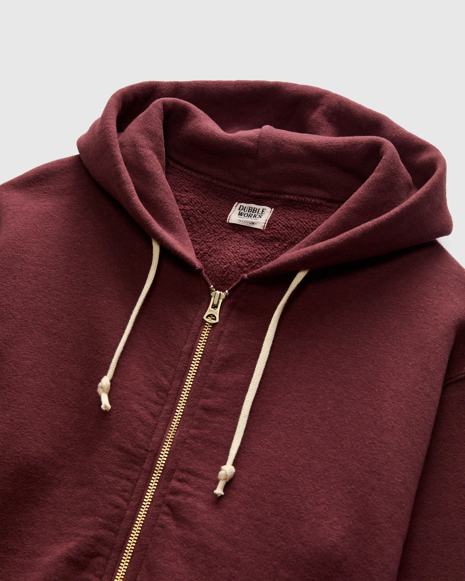 Tsuriami Loopwheel Zip Hoodie in Bordeux - Image 4