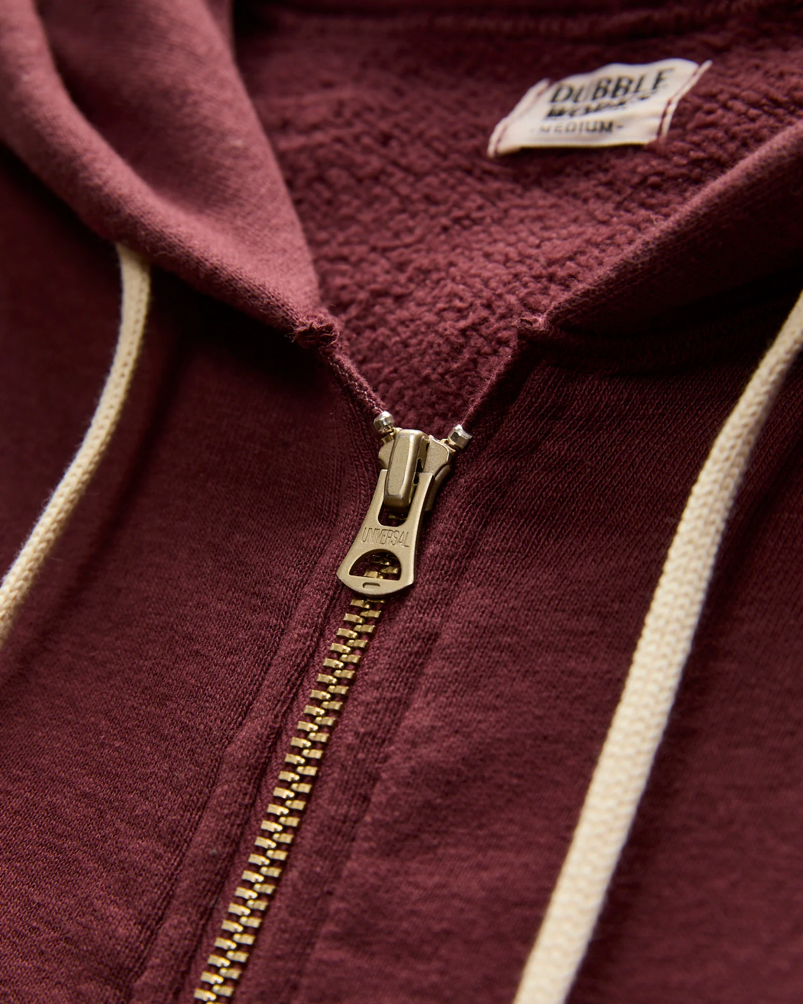 Tsuriami Loopwheel Zip Hoodie in Bordeux - Image 5