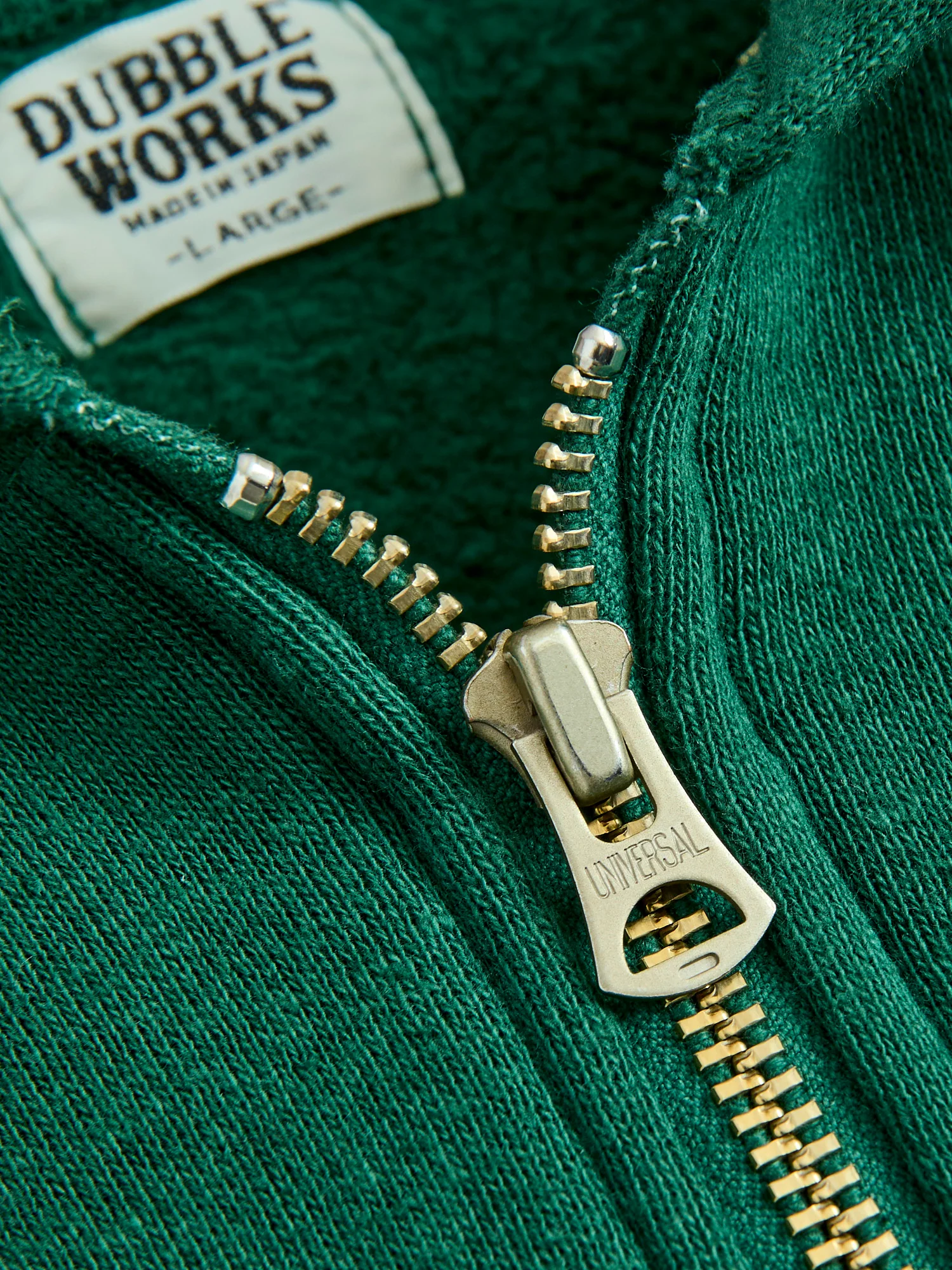 Tsuriami Loopwheel Zip Hoodie in Green - Image 5