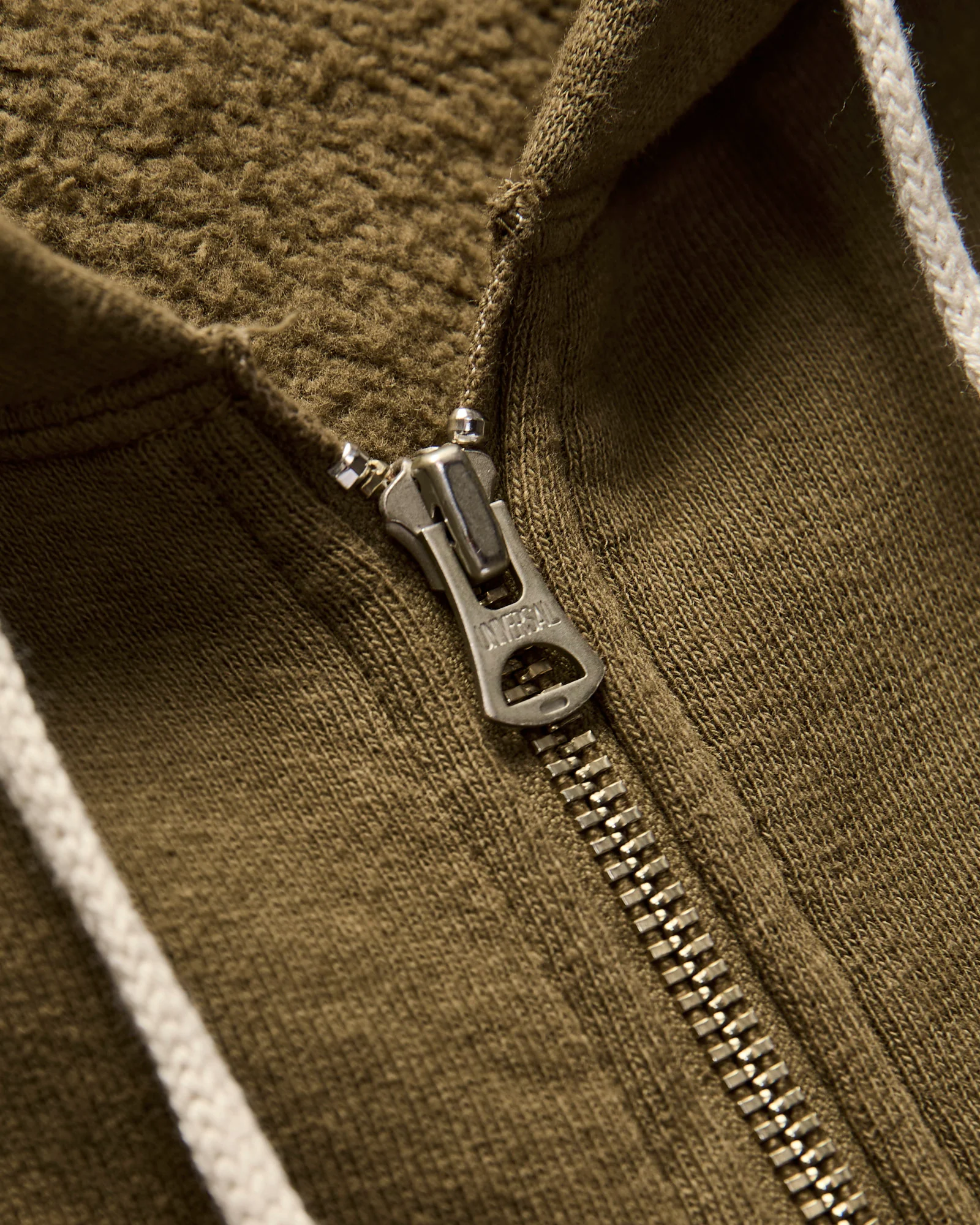 Tsuriami Loopwheel Zip Hoodie in Khaki - Image 5