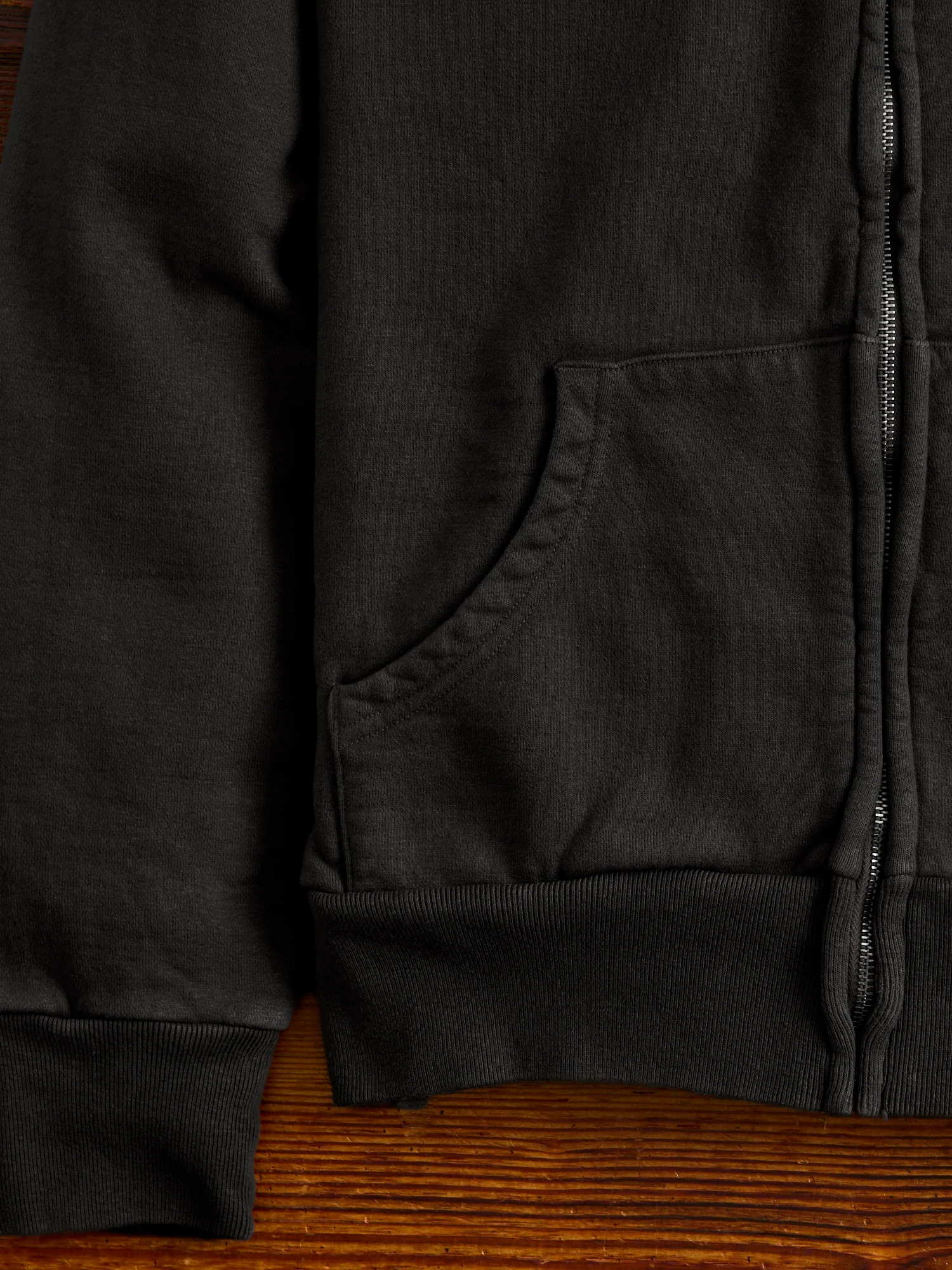 Tube Knit Zip Hoodie in Black - Image 5