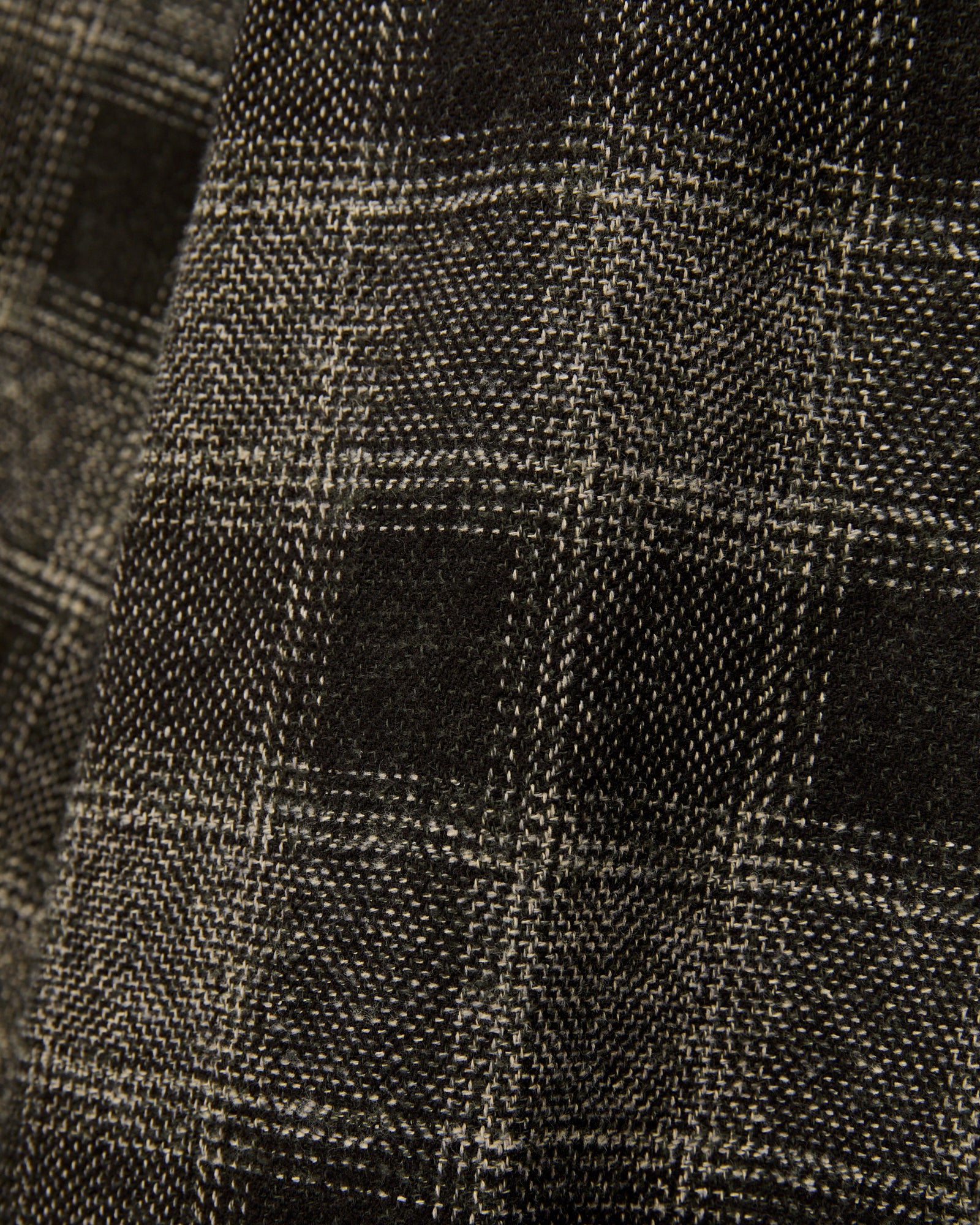 Tweed Check Camp Shirt in Black - Image 2
