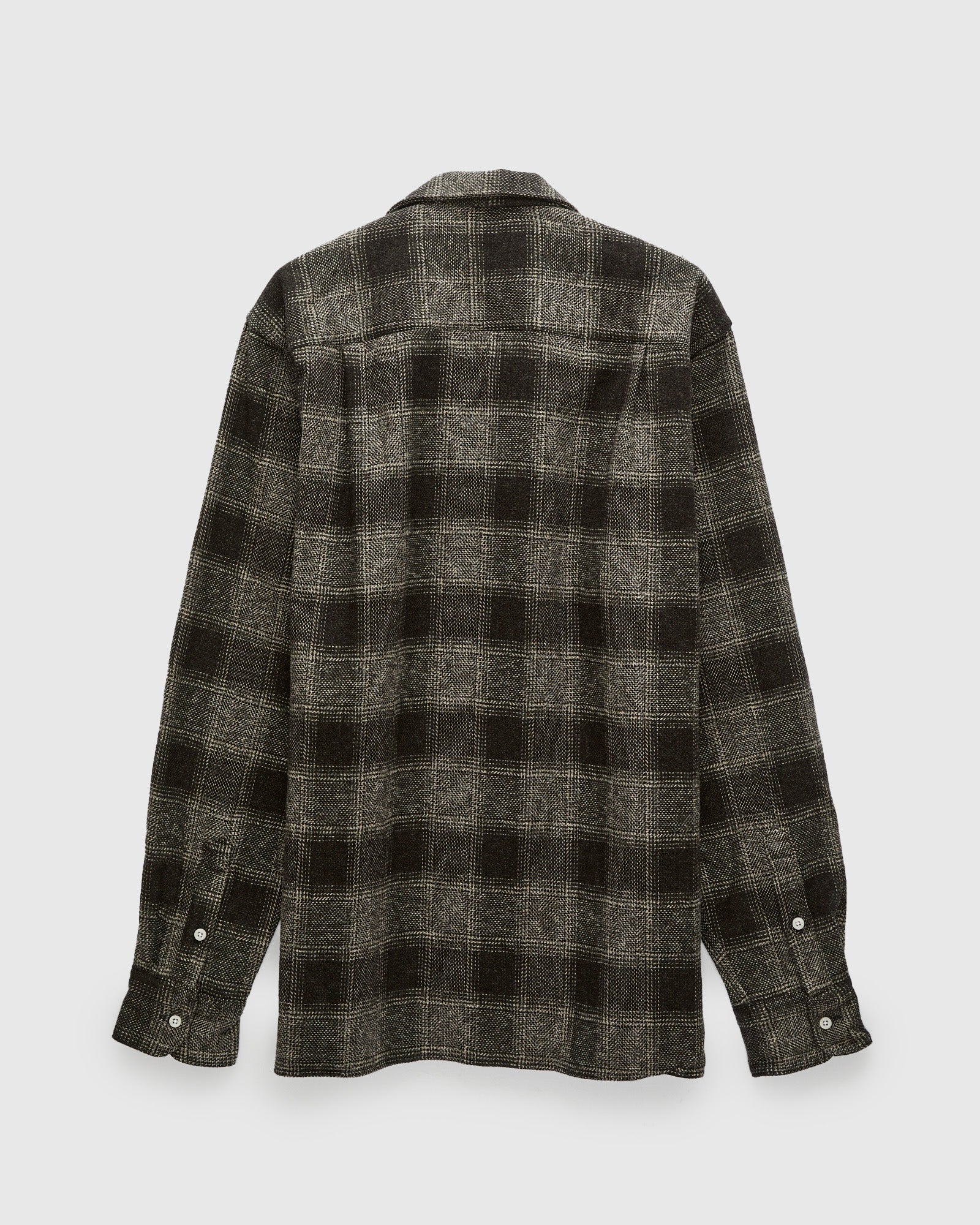 Tweed Check Camp Shirt in Black - Image 3