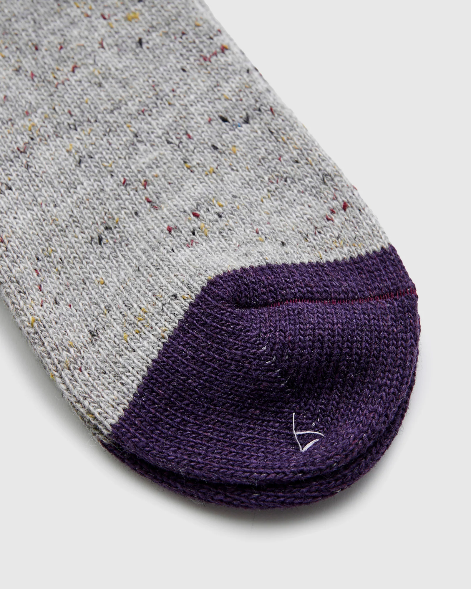 Tweed Nep Crew Sock in Grey - Image 3