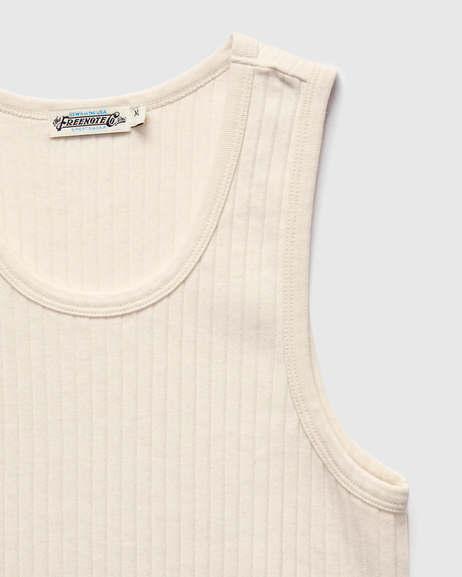Two-Bit Ribbed Tank in Natural - Image 5