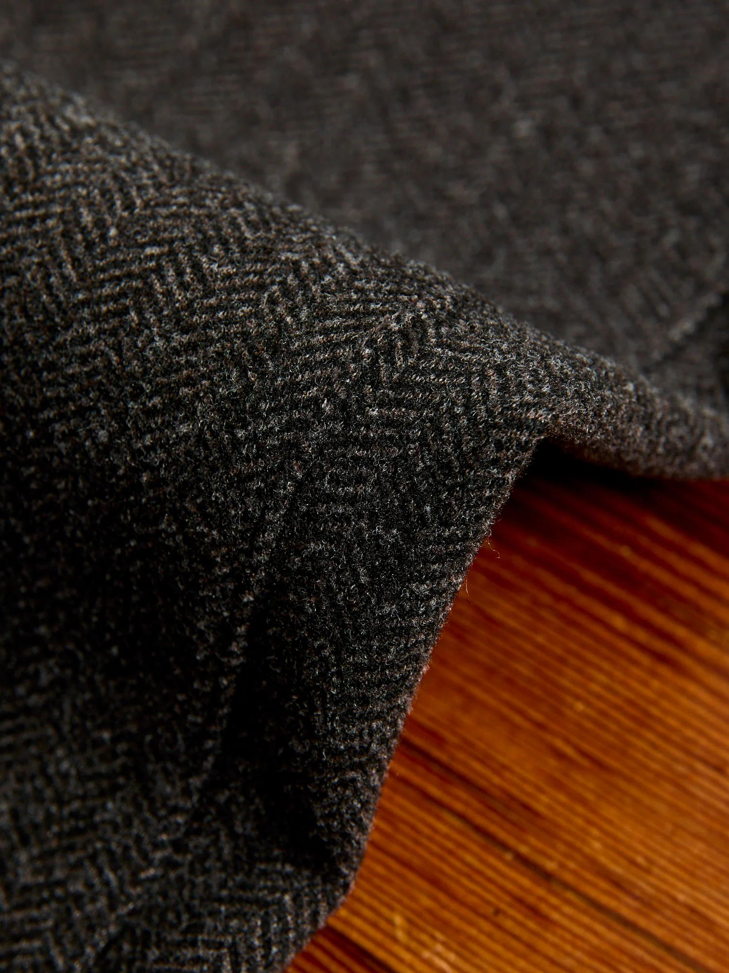 Two-Pleat Suit Trousers in Brown Herringbone - Image 9