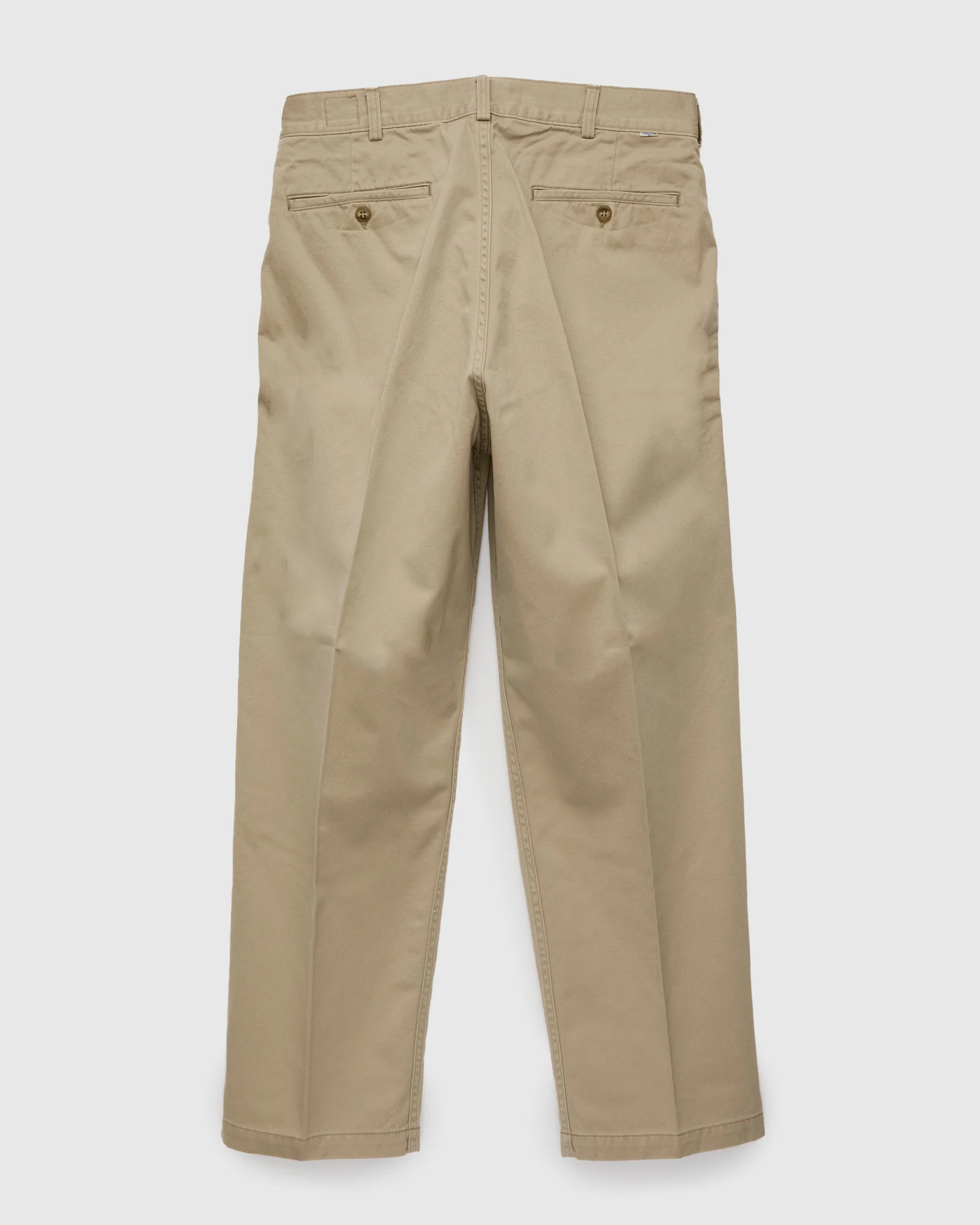 Two Tuck Wide Trousers in Khaki - Image 2