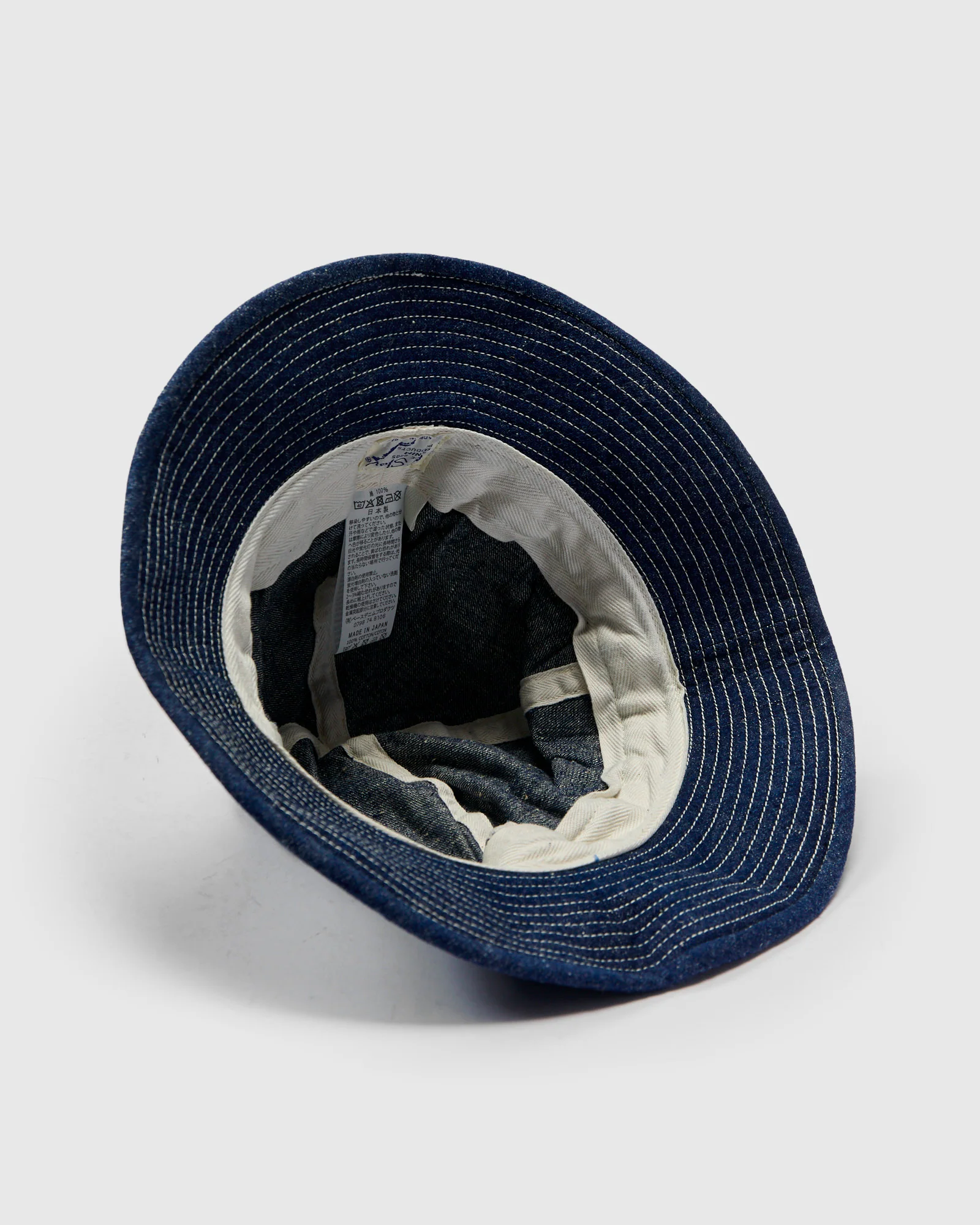 US Navy Hat in Rinsed Indigo - Image 4