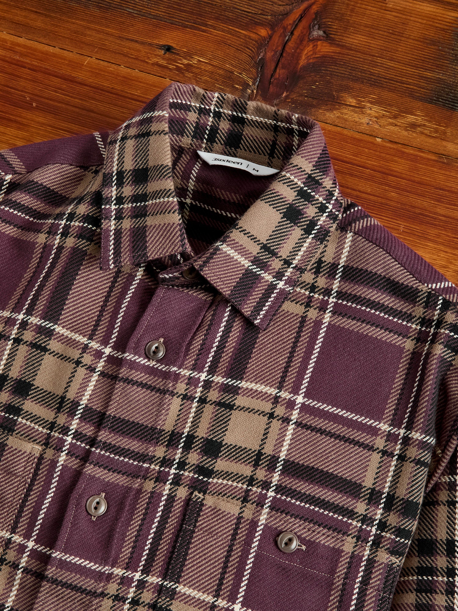 Utility Flannel in Burgundy Oak Plaid - Image 4