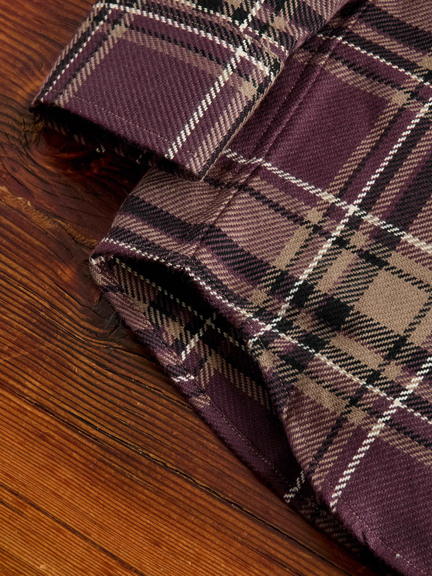 Utility Flannel in Burgundy Oak Plaid - Image 6