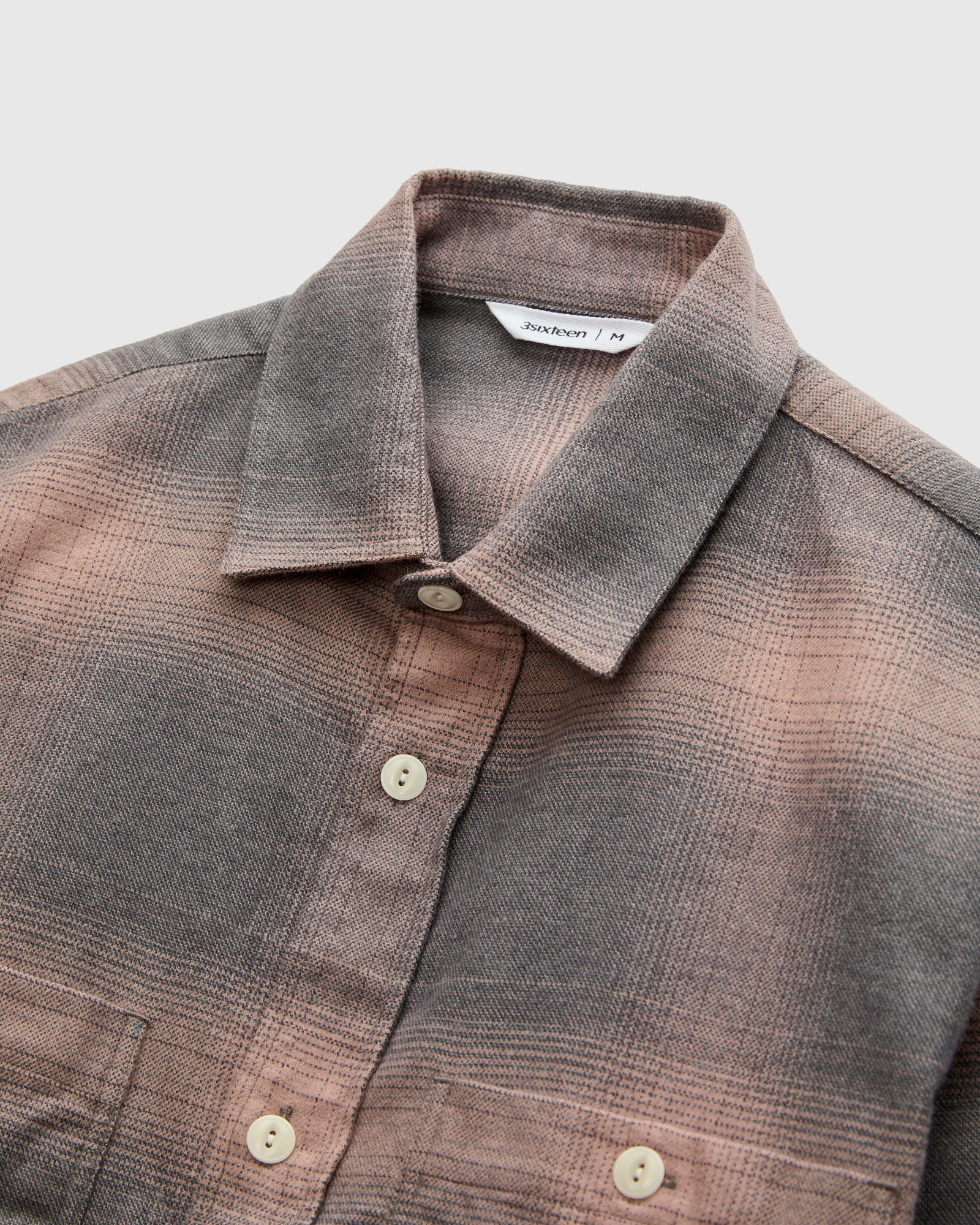 Utility Flannel in Mauve Ombre - Image 3