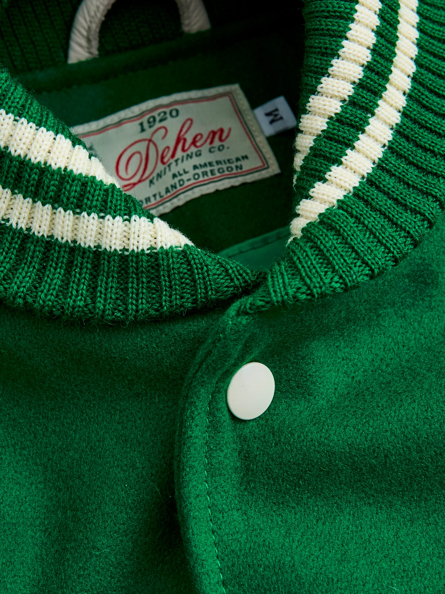 Varsity Jacket in Kelly Green Milk - Image 11