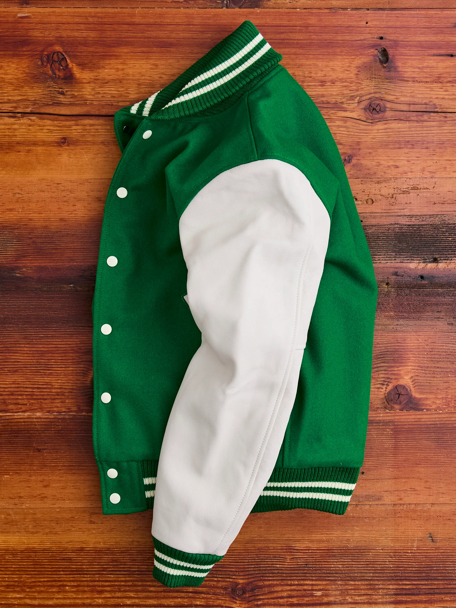 Varsity Jacket in Kelly Green Milk - Image 13