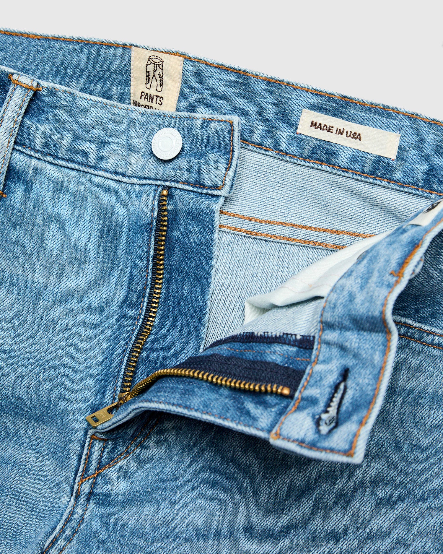 "Vinnie" 14oz Washed Indigo Stretch Selvedge Denim - Barrel Wide Straight - Image 8