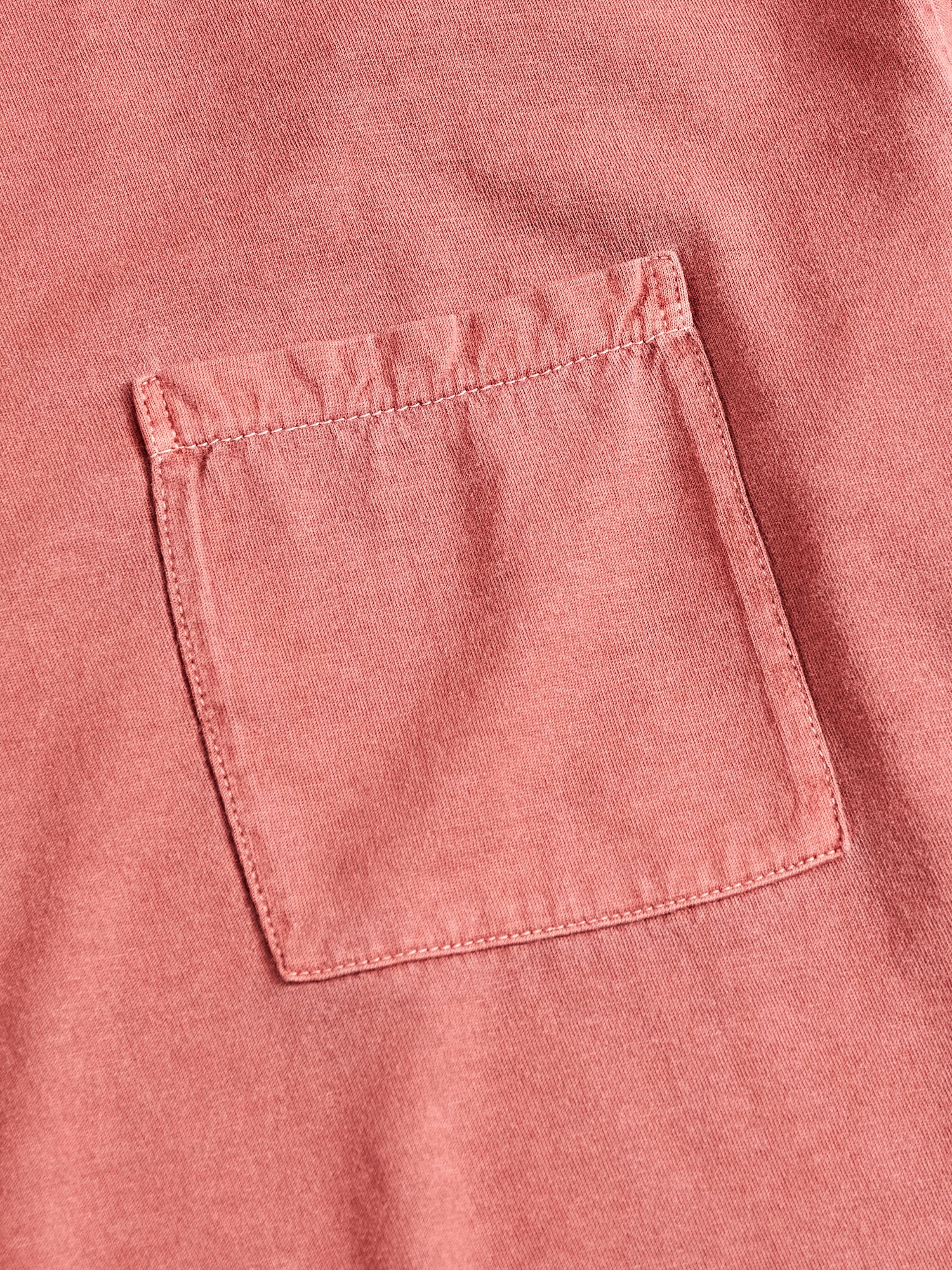 Vintage Knit Pocket T-Shirt in Red - Image 5