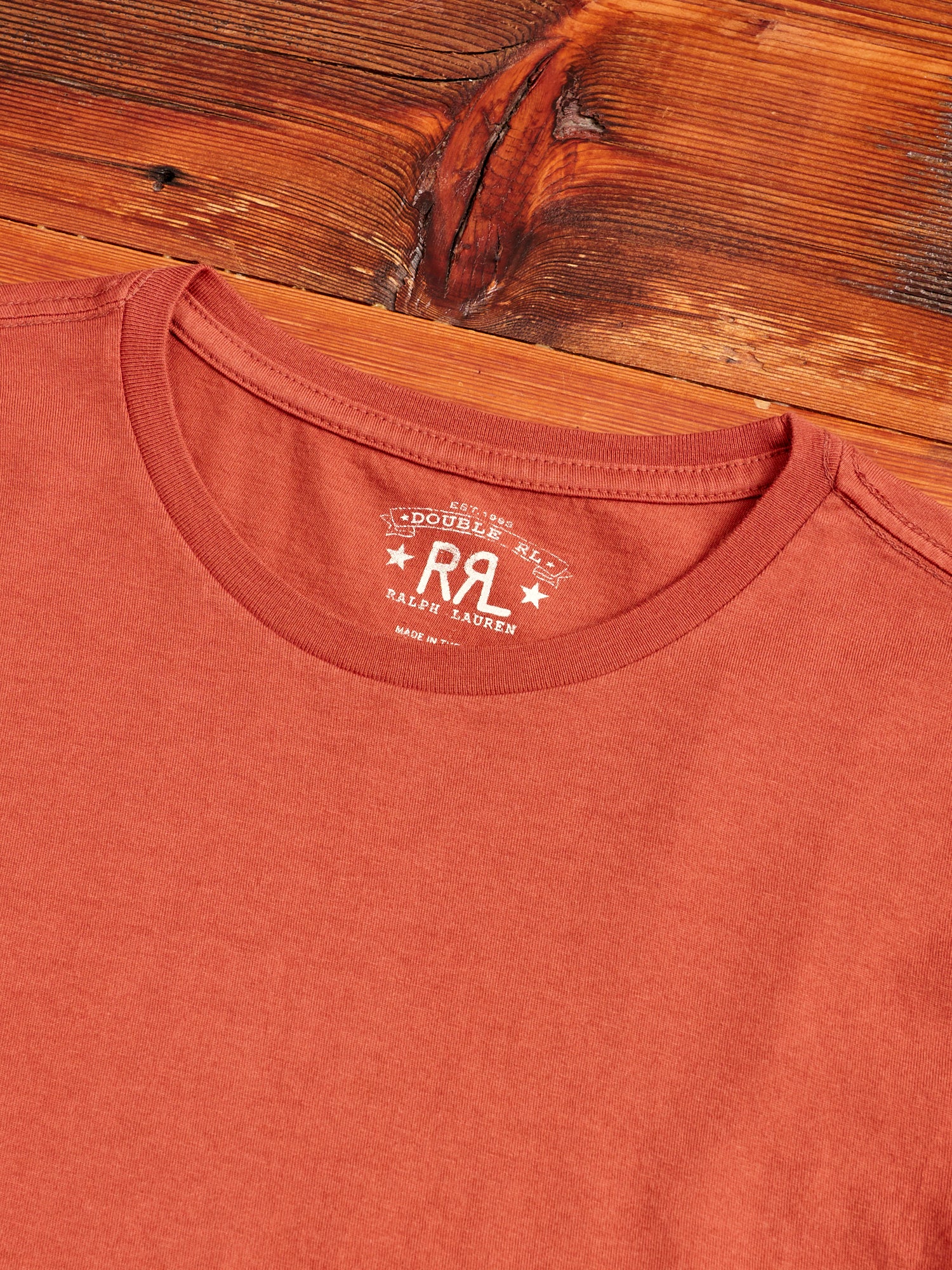 Vintage Knit T-Shirt in Rust - Image 2