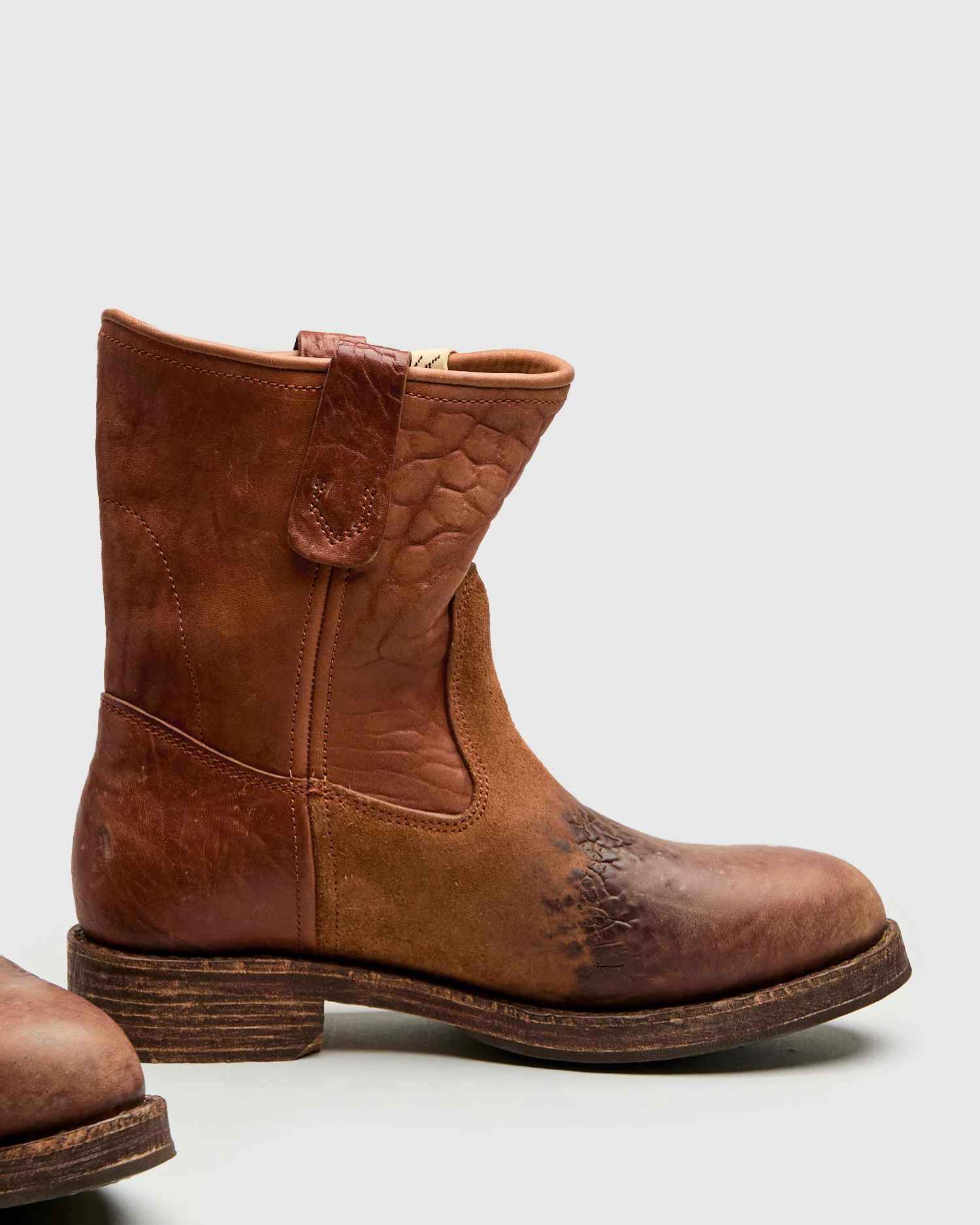Wabanaki Engineer Boots-Folk in Brown - Image 4