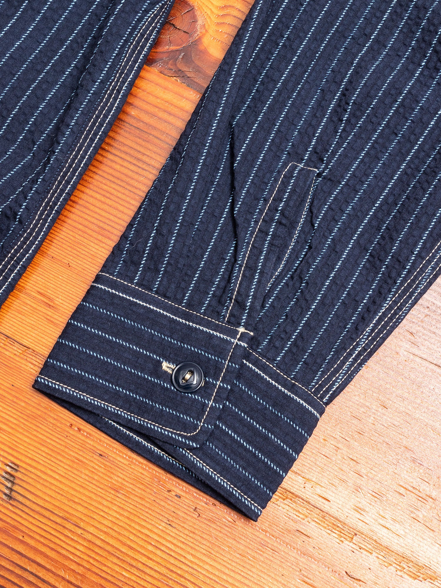 Wabash Button-Down Shirt in Navy - Image 4