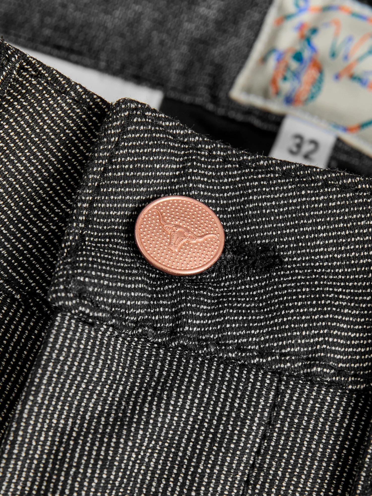 Wabash Stripe Moleskin Chino in Charcoal Smoke - Image 6